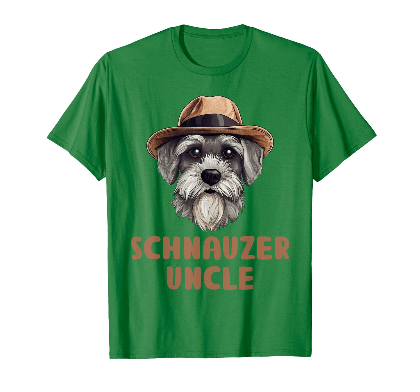 Cute Schnauzer Uncle Dog Lovers Gift Miniature Schnauzer Men Women Girls Kids T-Shirt