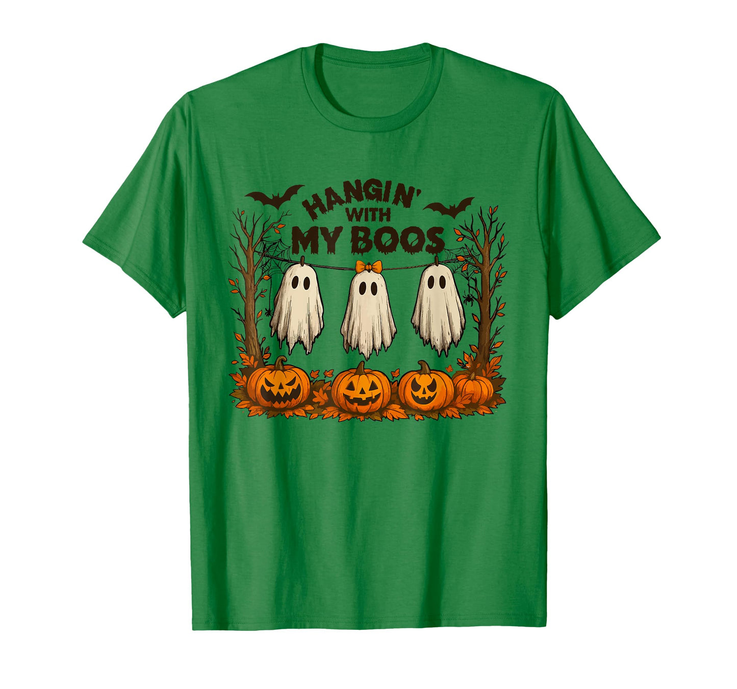 Funny Hanging Ghosts Halloween Cute Hanging With My Boos T-Shirt