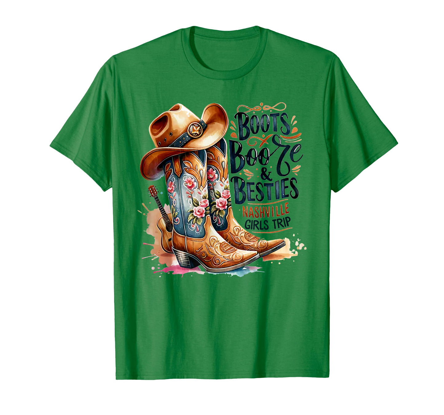 Girls Trip Nashville 2025 Weekend Boots Booze & Besties T-Shirt
