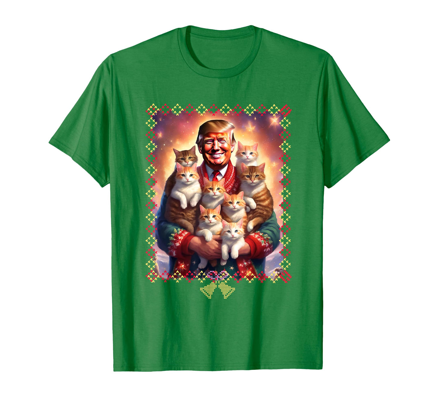 Funny Cat Lover Christmas Sweater Trump Christmas T-Shirt for Men Women