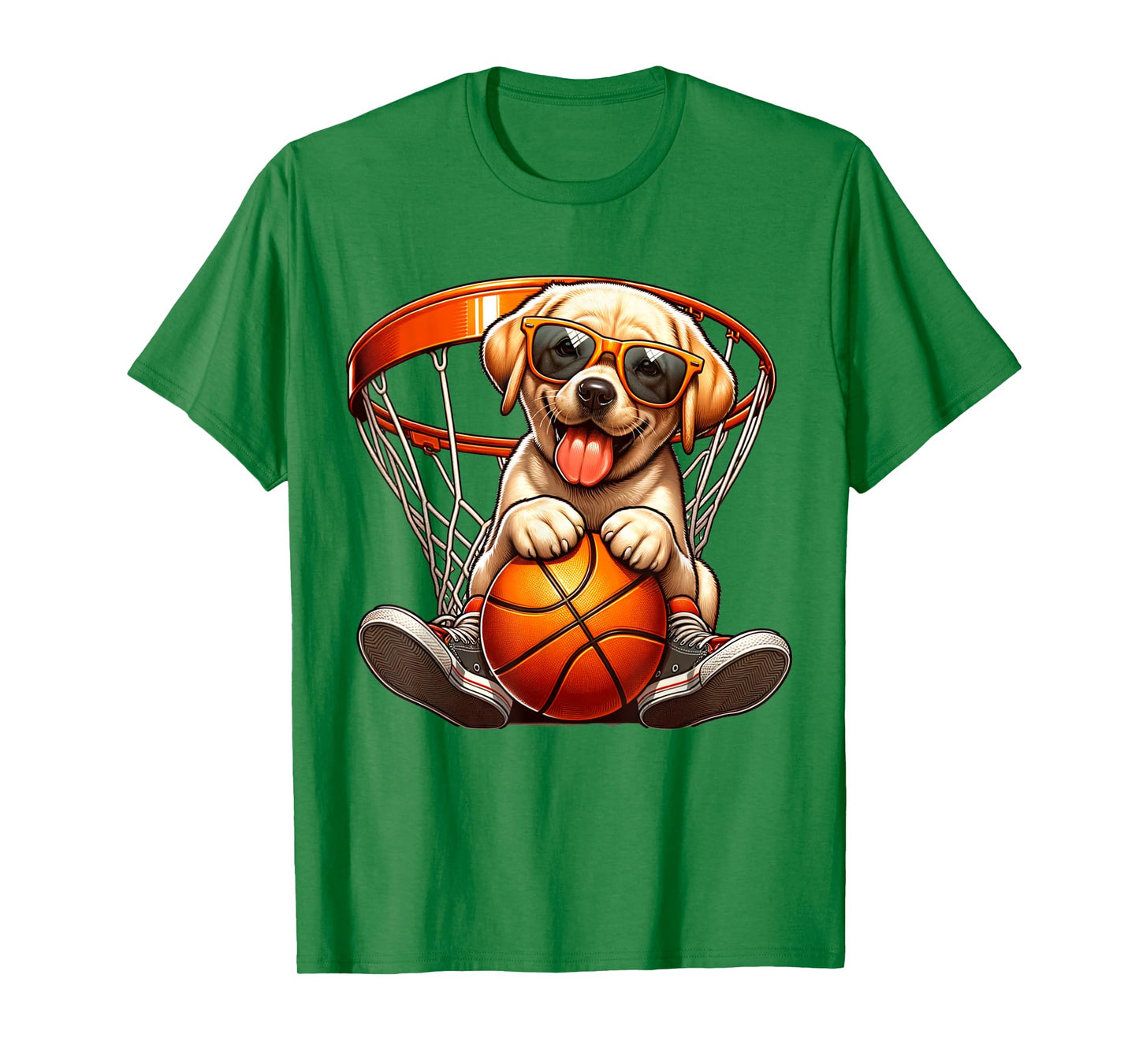 Dog Playing Basketball Costume Sports Lovers Dogs Player T-Shirt for Men Women Kids