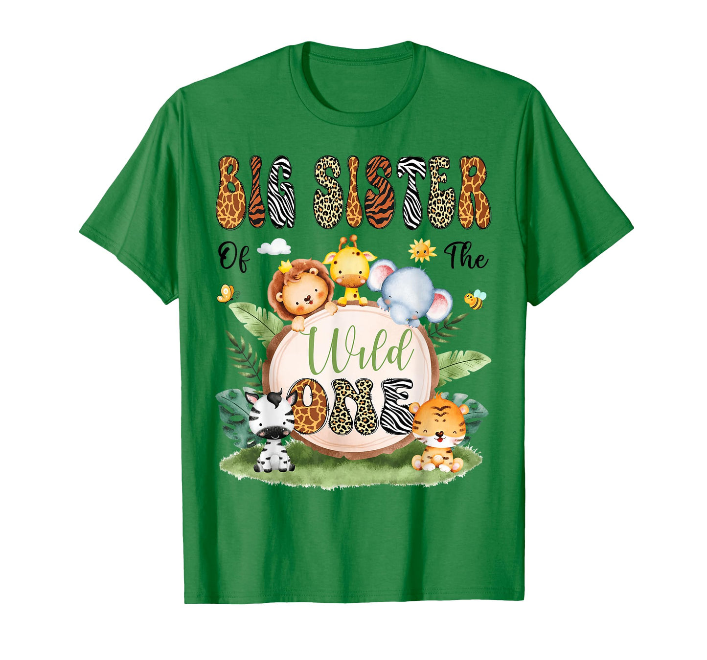 Big Sister Of The Wild One Safari Jungle 1St Birthday Boy T-Shirt
