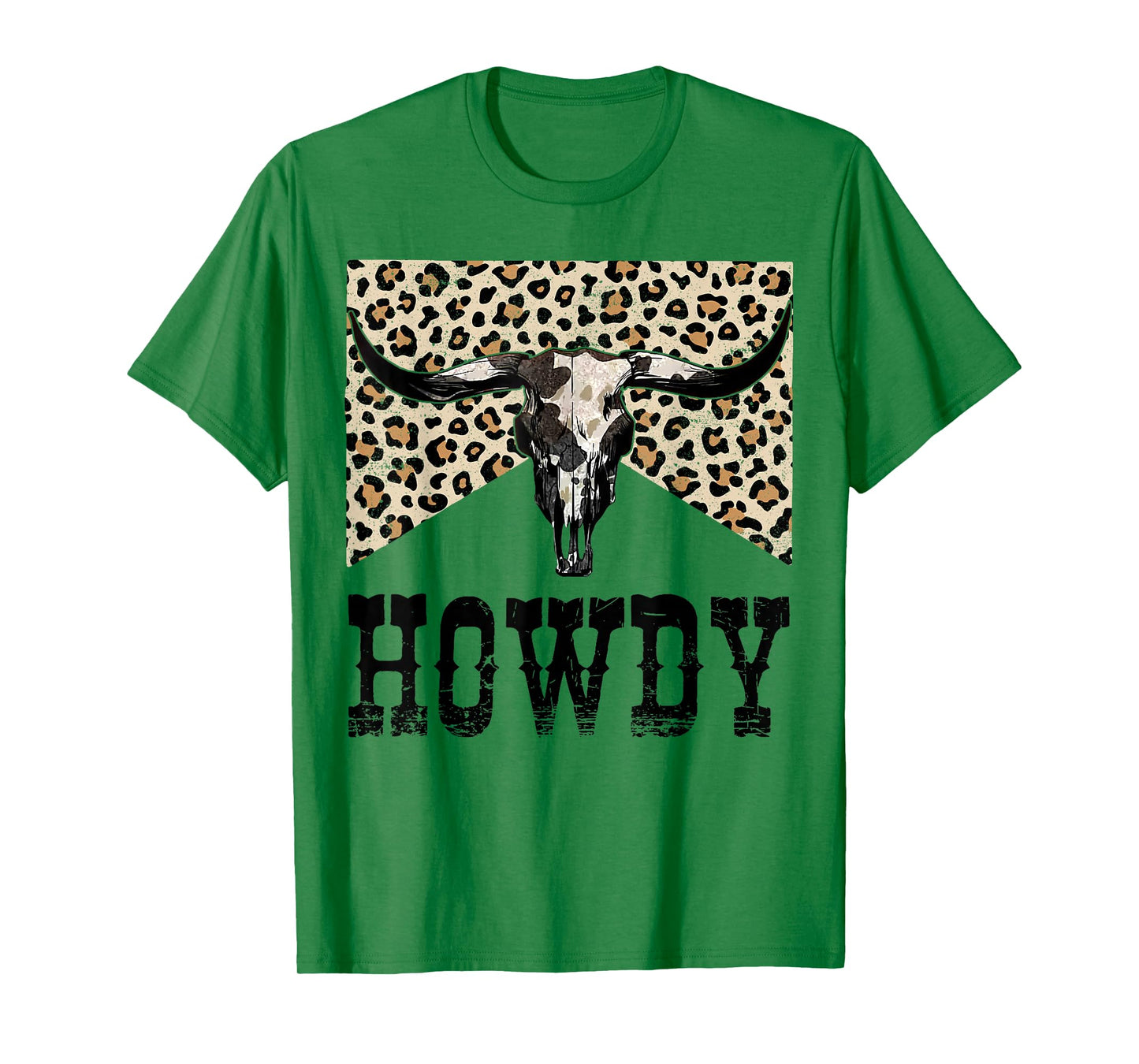 Retro Cow Skull Mens Women Howdy Western Cowboy Cowgirl T-Shirt