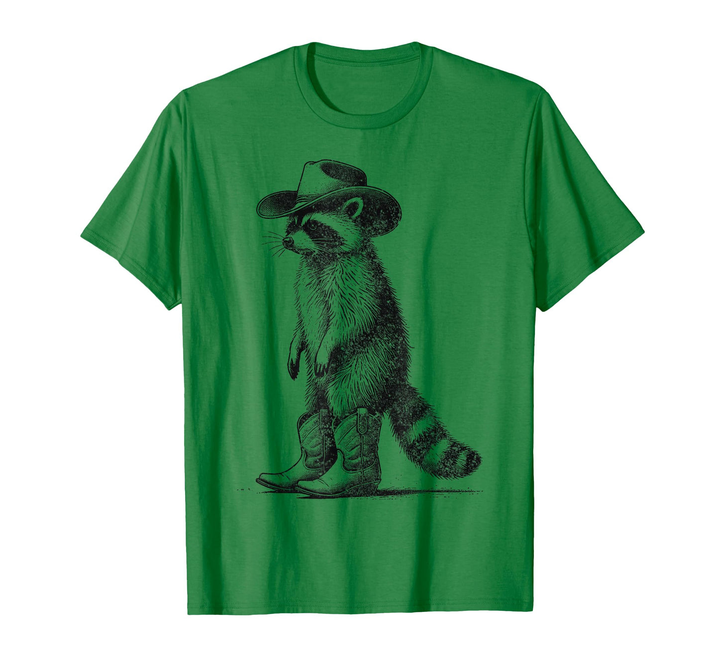 Vintage Raccoon Cowboy Cowgirl Western Country T-Shirt