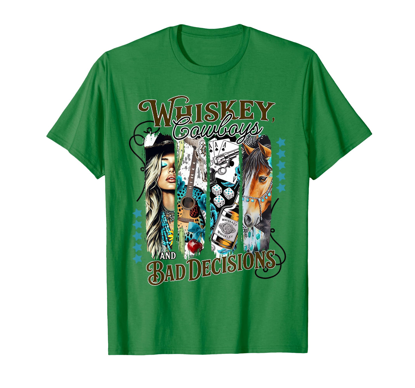 Brushstroke Western Country Music Cowgirl T-Shirt