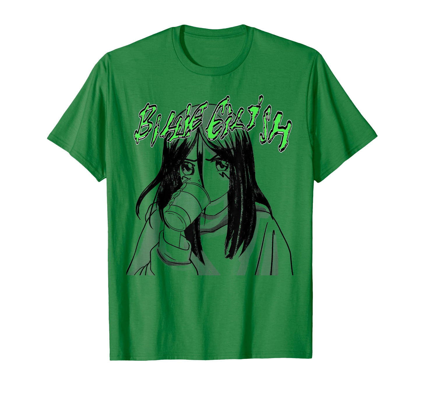 Official Billie Eilish Coffee Animated T-Shirt Small