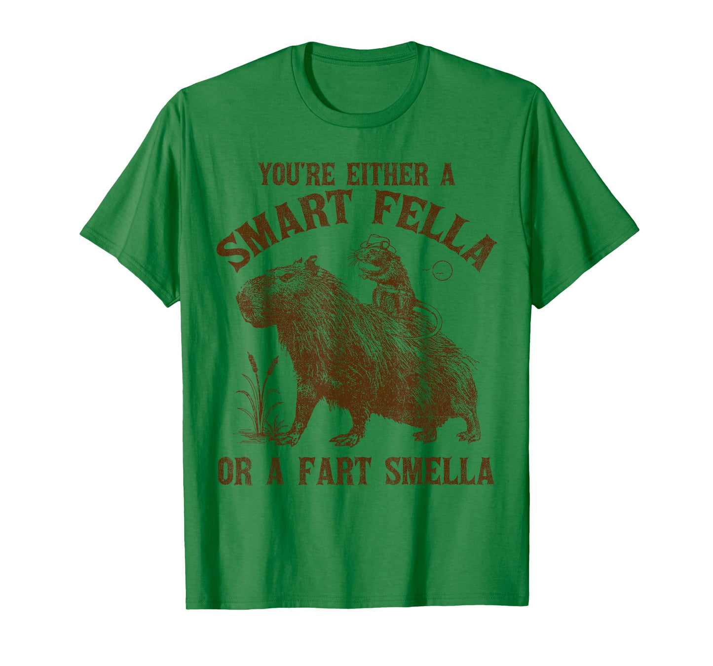 You're Either A Smart Fella Or A Fart Smella Funny Capybara T-Shirt