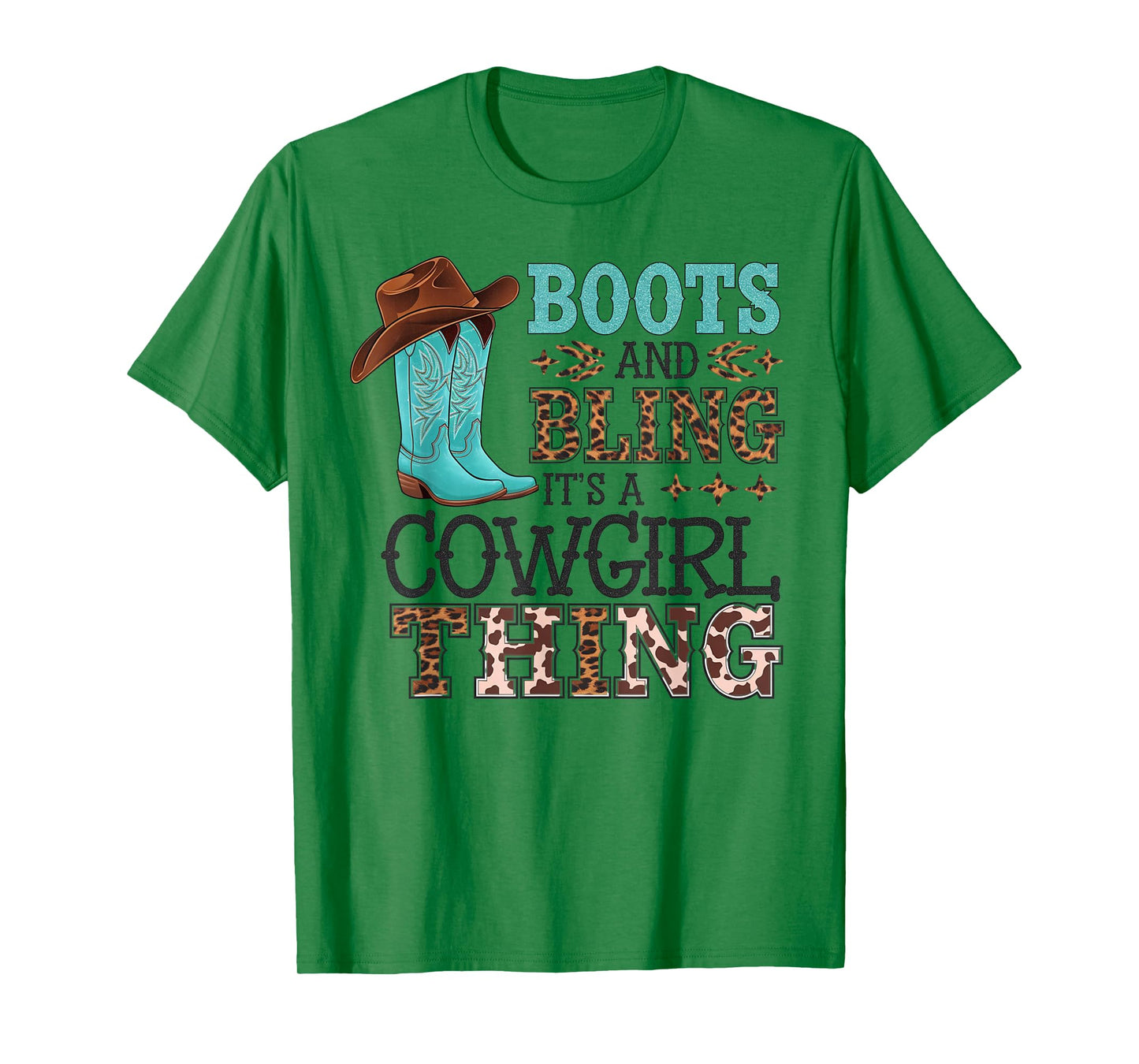 Boots and Bling its a Cowgirl Thing Rodeo Love Country Girls T-Shirt