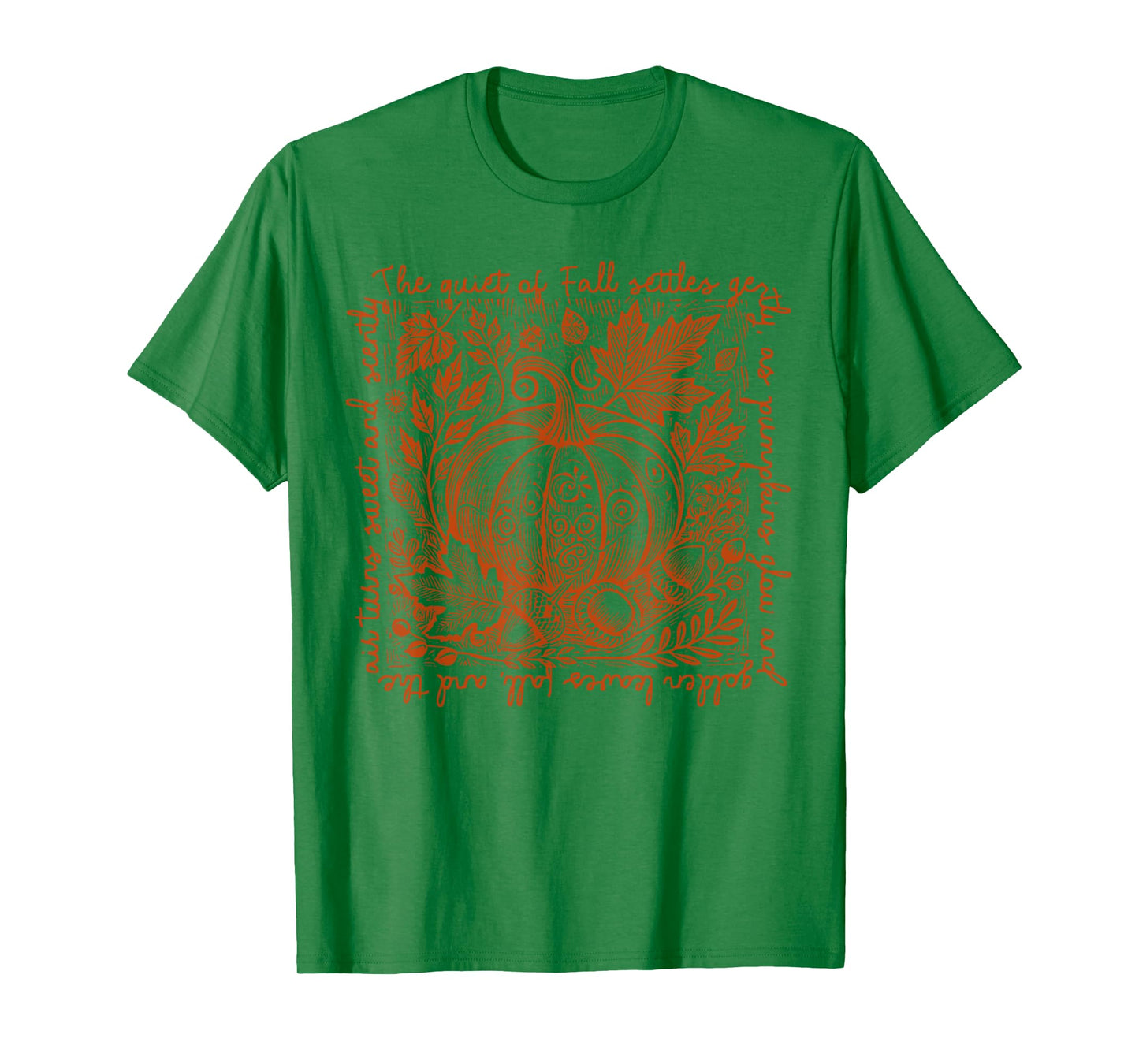 Wildflower Pumpkin Season Autumn Fall Leaves Thanksgiving T-Shirt