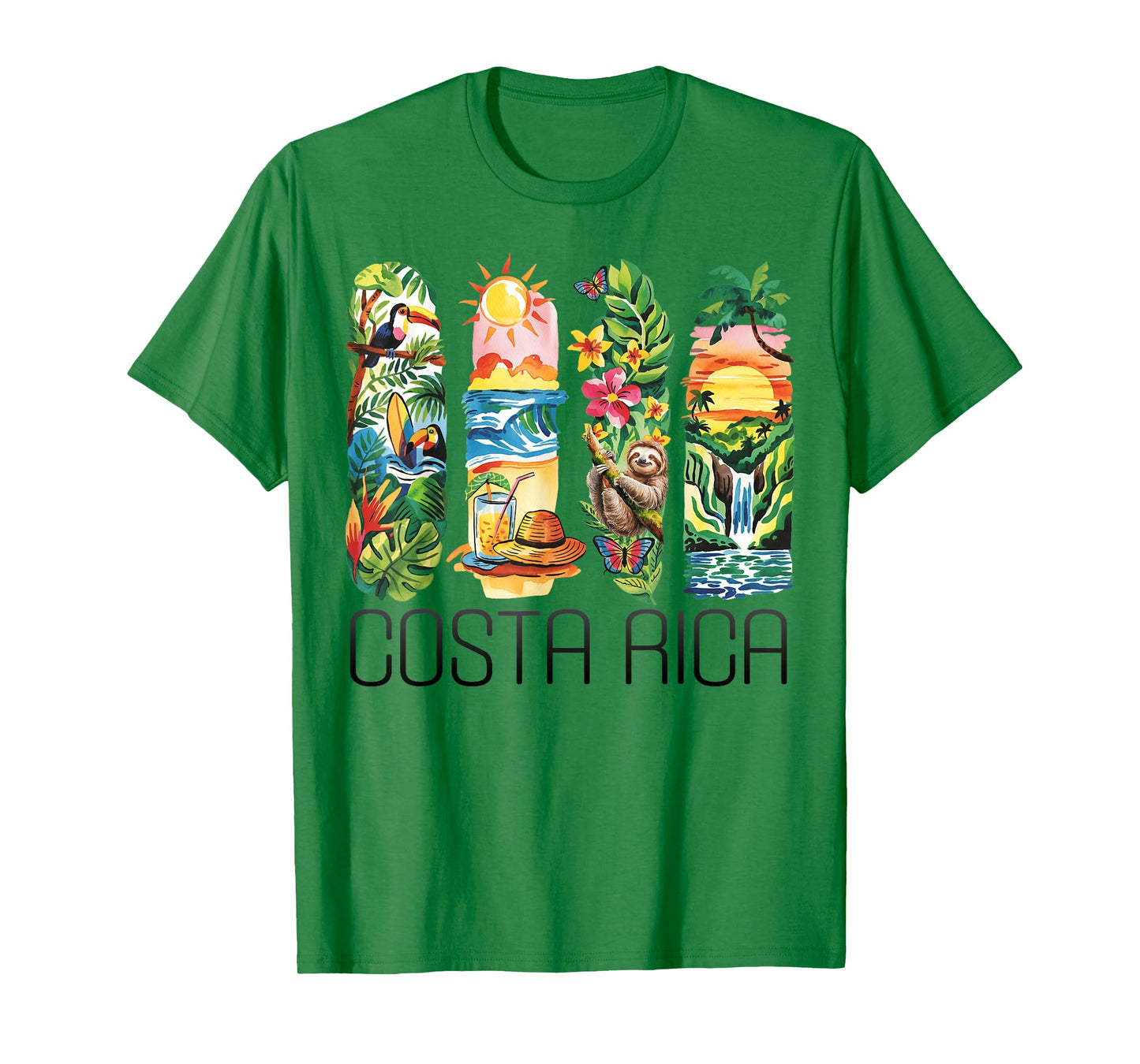 Costa Rica, Tropical Travel, Vacation, Toucan, Sloth T-Shirt