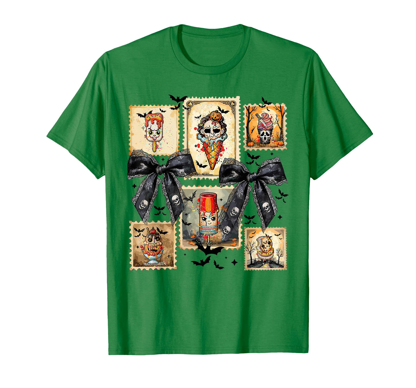 Stamp Movie Summer Popsicle Halloween Ice Cream Summerween T-Shirt