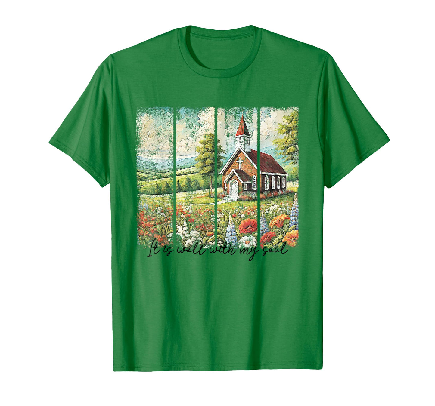 Vintage Country Church Shirt with It Is Well With My Soul T-Shirt