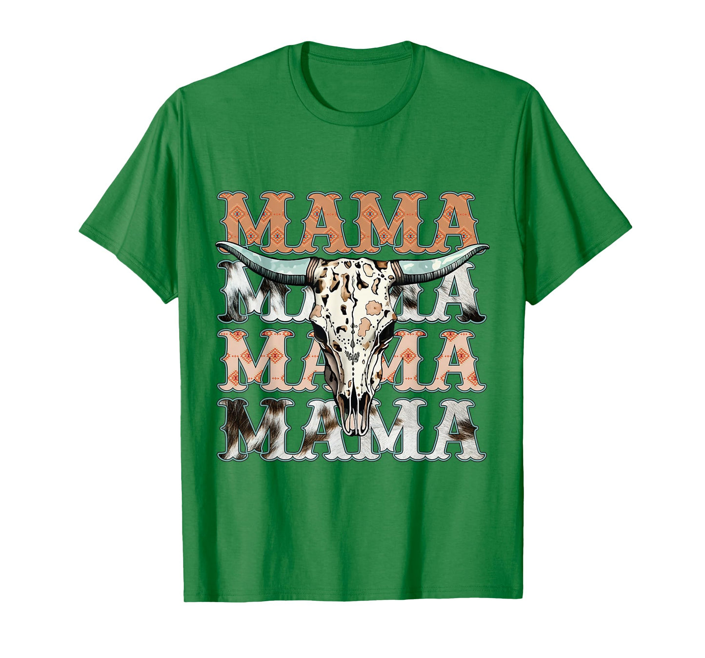 Mama Southern Western Cow Country Rodeo Cowgirl Vintage Mom T-Shirt