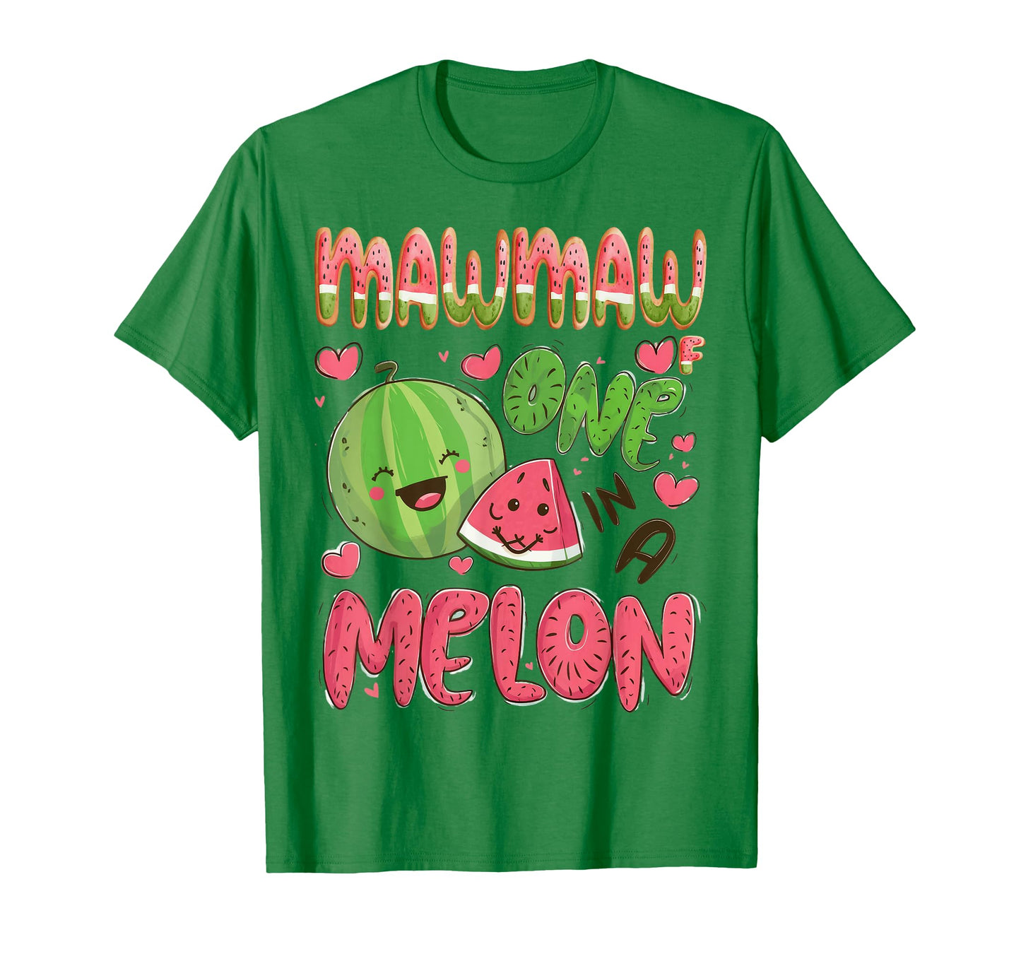 Mawmaw Of One In A Melon 1St Birthday Watermelon Party T-Shirt