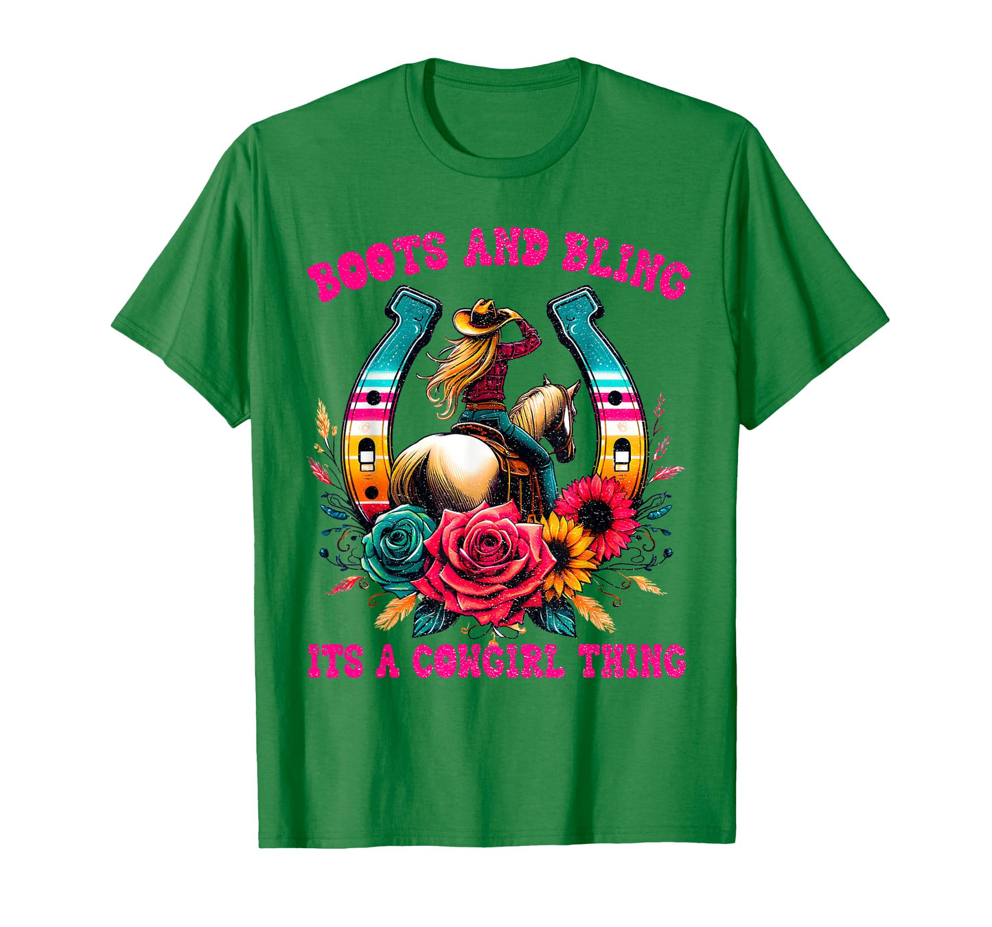 Boots and Bling its a Cowgirl Thing Cute Love Country Life T-Shirt