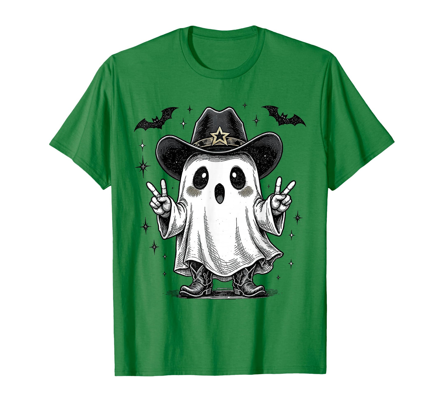 Howdy Boo Ghost Halloween Country Western Cowboy Cowgirl T-Shirt