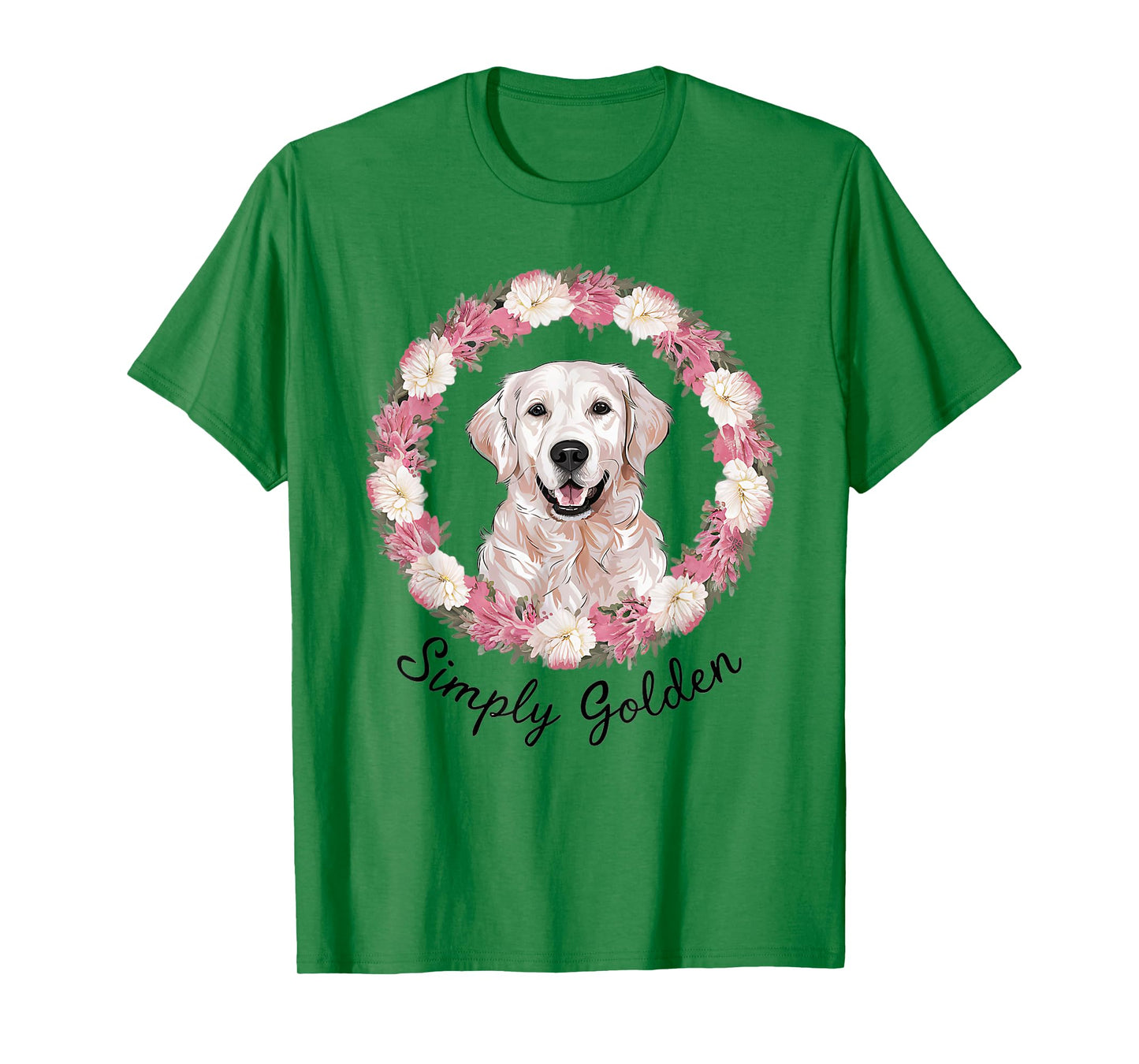 White English Cream Golden Retriever Cute 'Simply Golden' T-Shirt