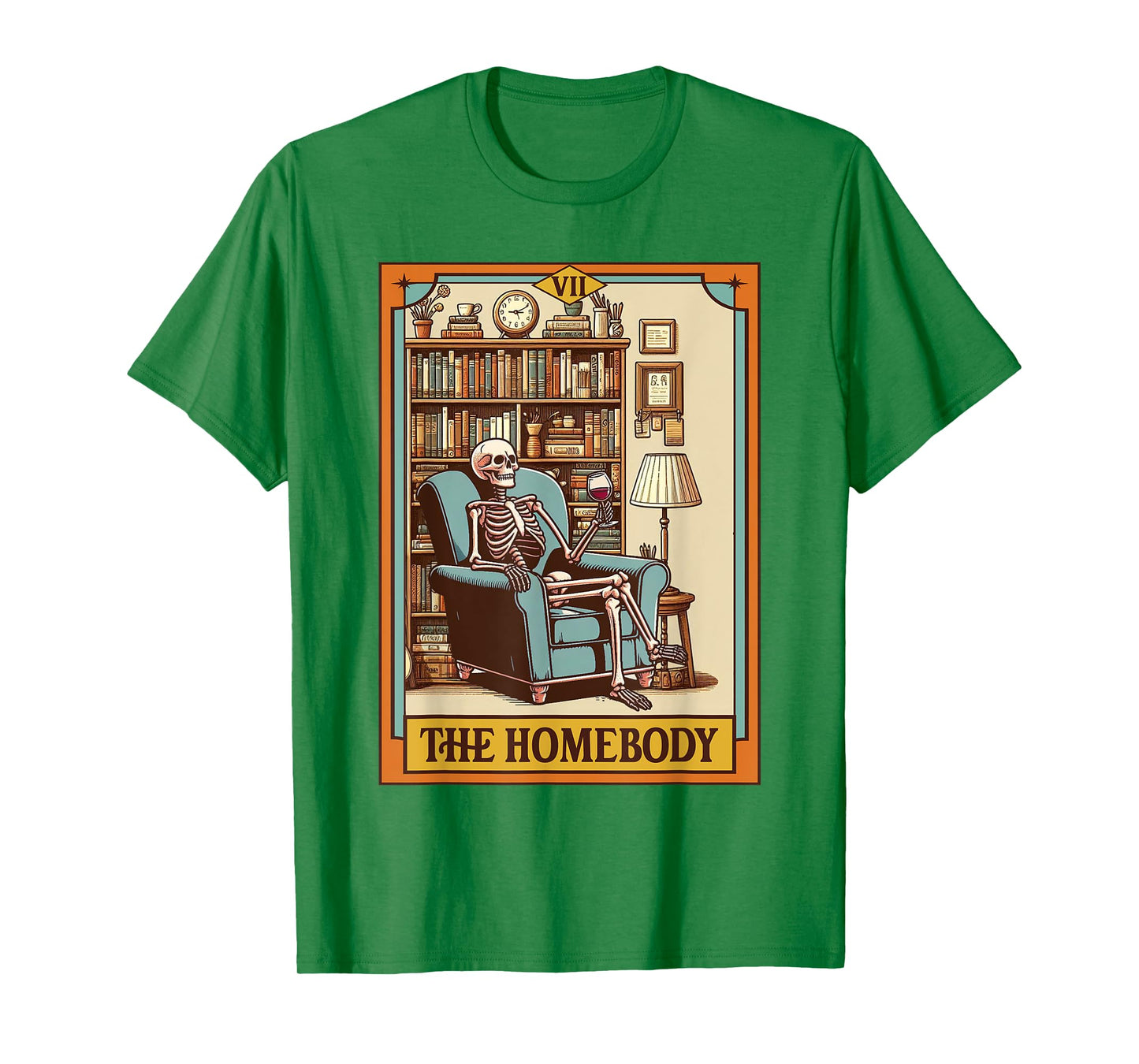 Introvert Homebody Awkward Skeleton The Homebody Tarot Card T-Shirt