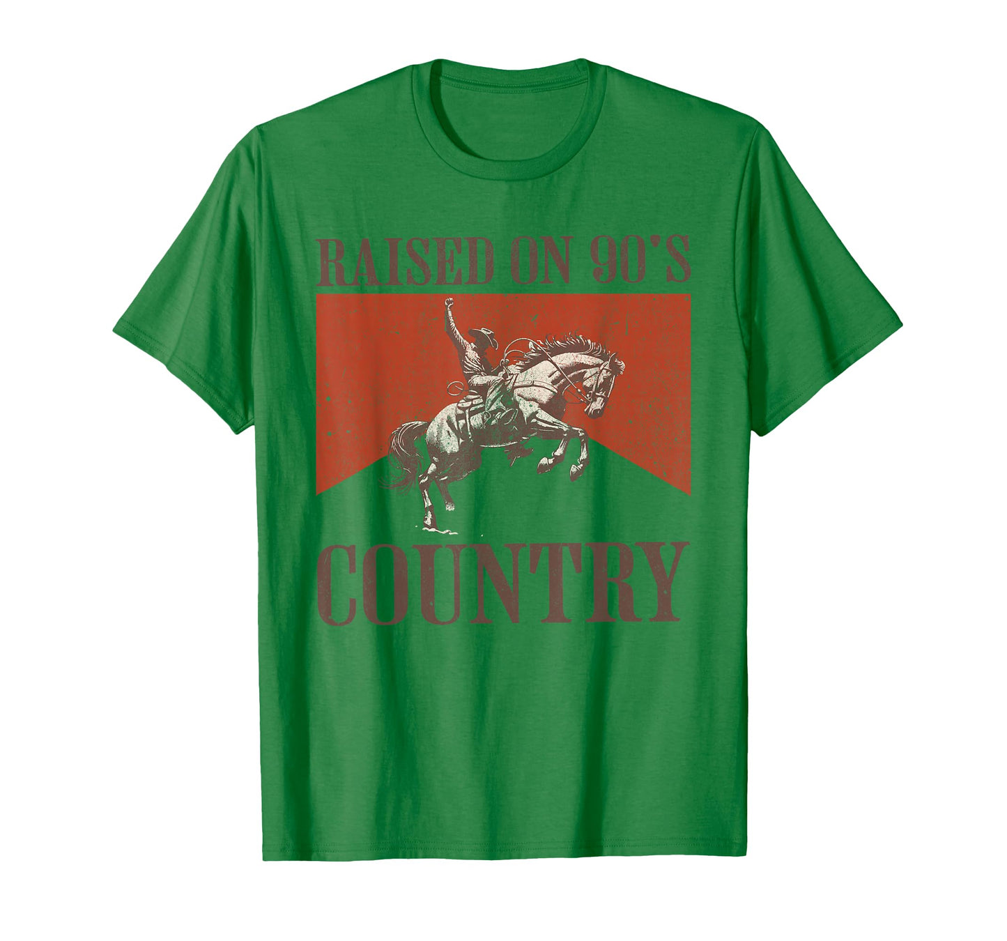 Retro Cowboy Horseback Western Rodeo Raised On 90's Country T-Shirt