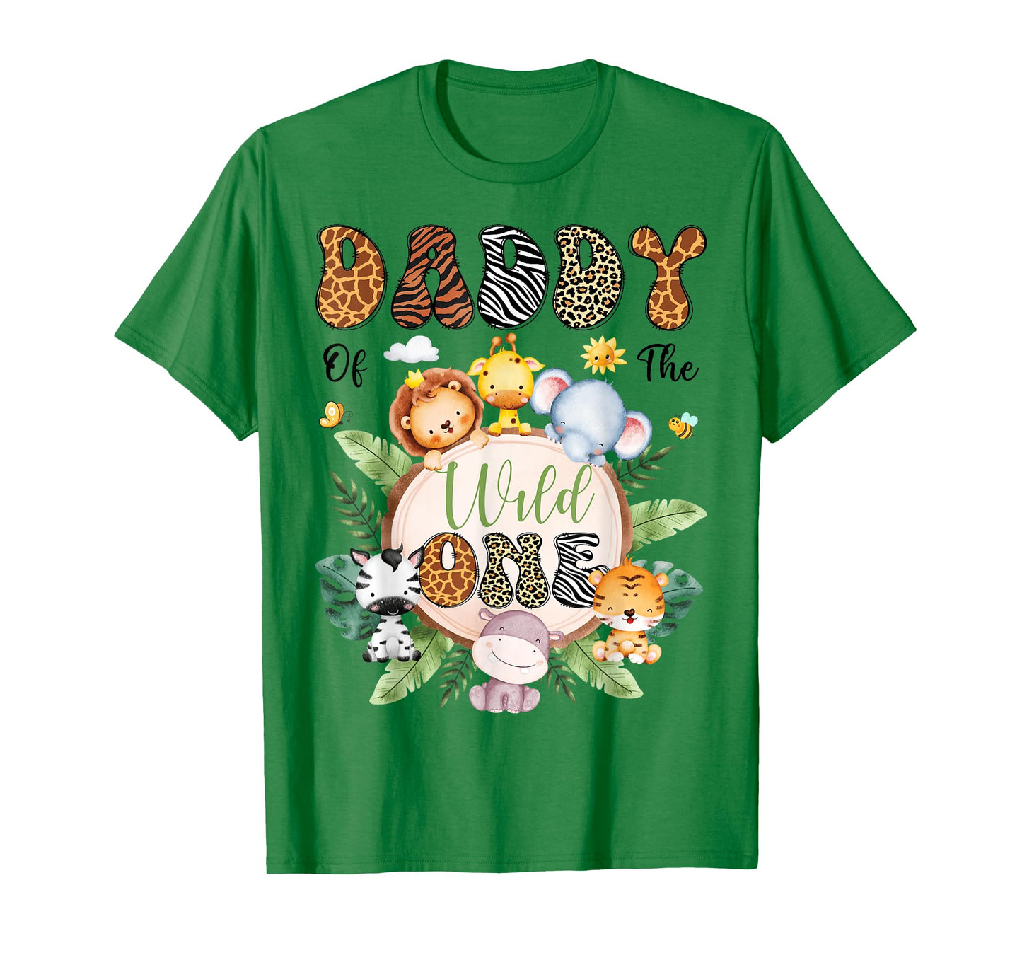 Daddy Of The Wild One 1St Birthday Safari Animal Lover T-Shirt