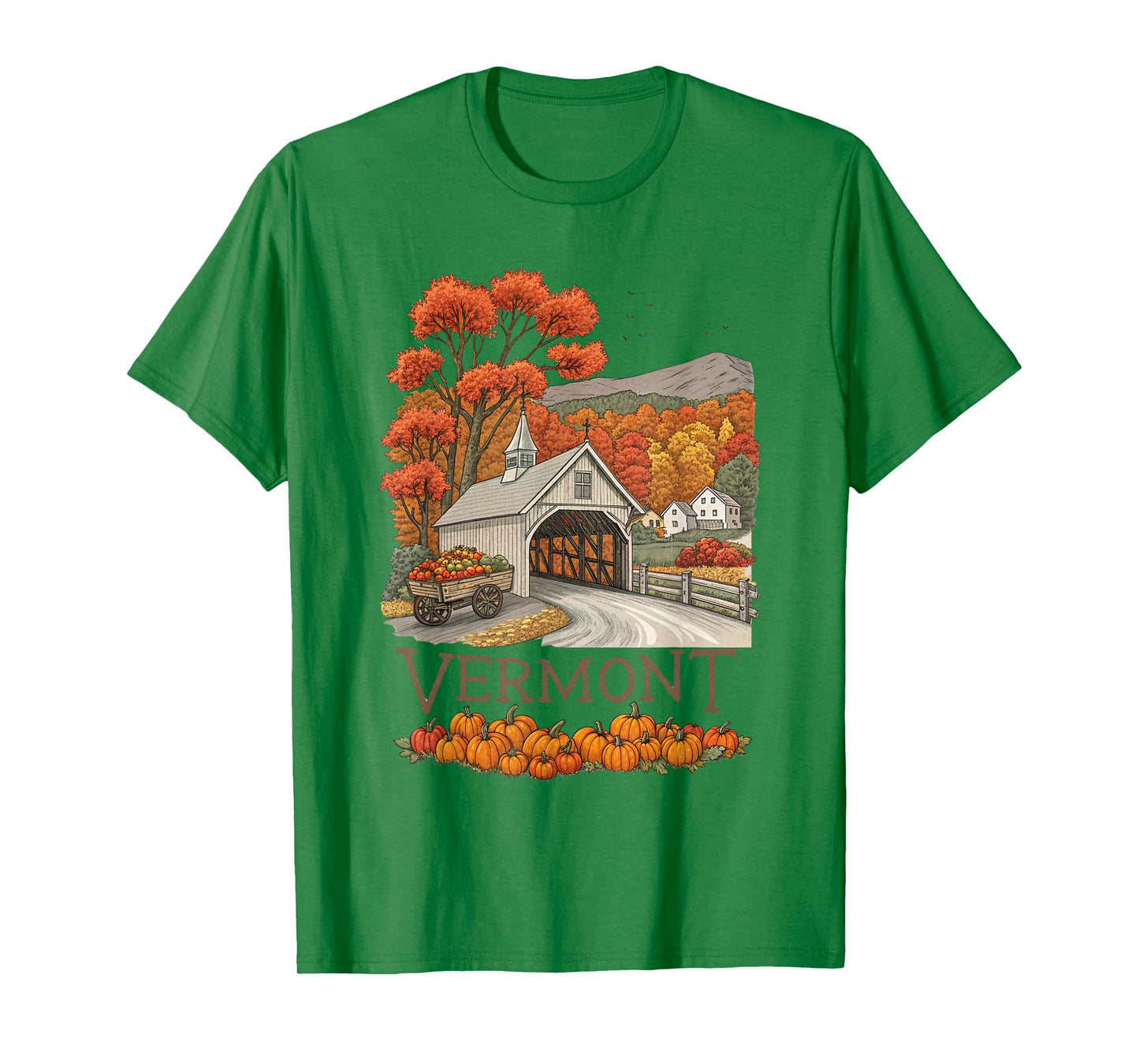 Vermont Fall Scenery Autumn Harvest Souvenir T-Shirt