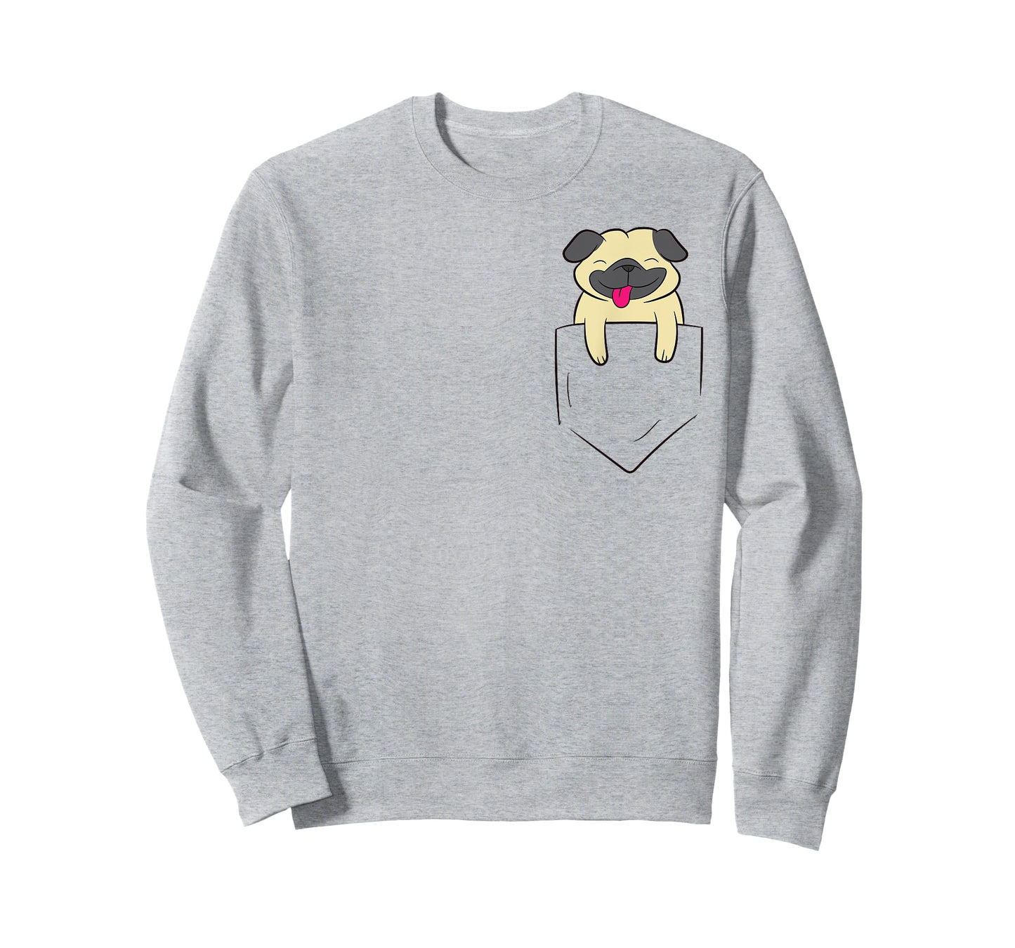 Pug Dog In Pocket Cute Pocket Pug Dog T-Shirt