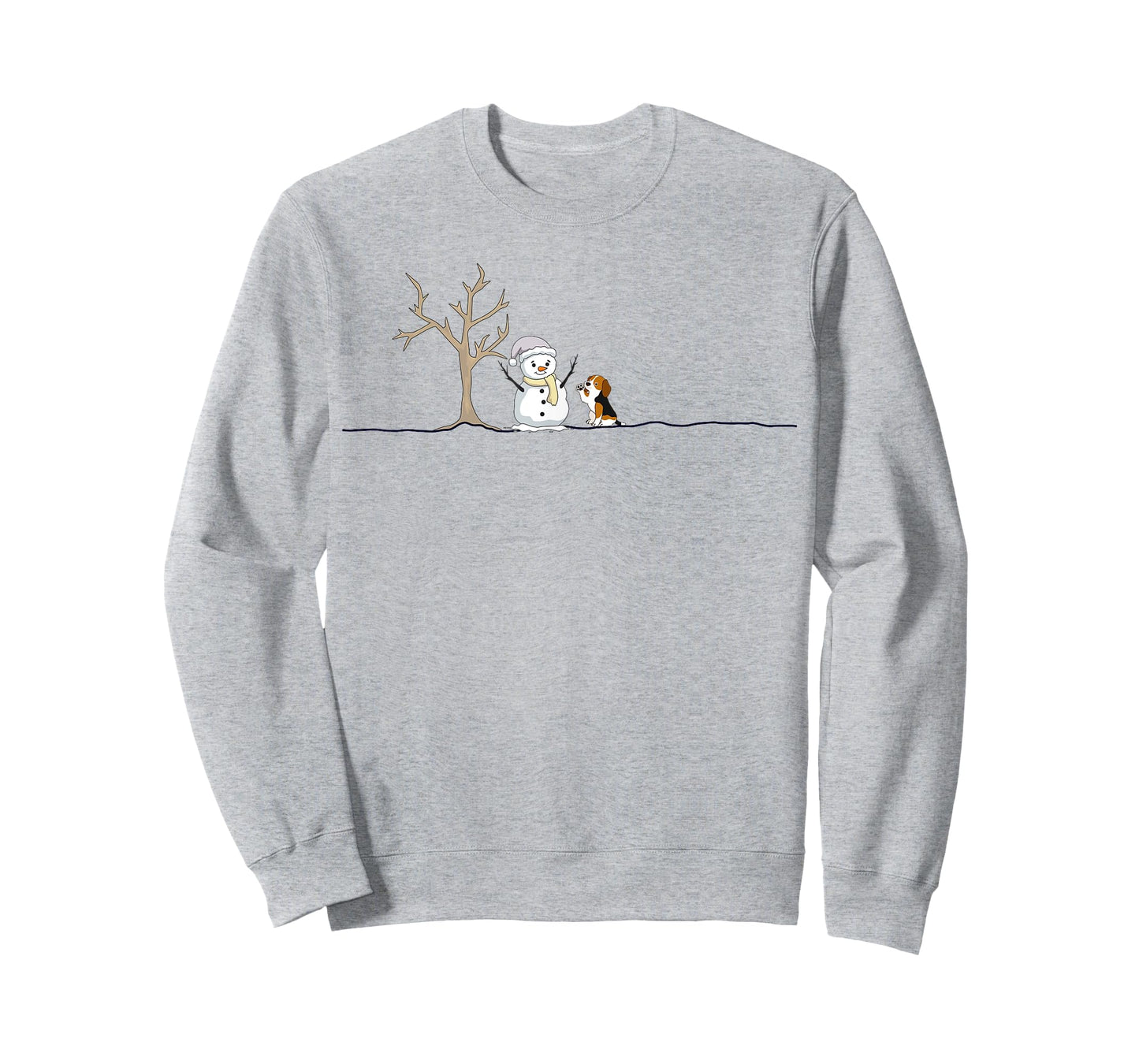 Funny Beagle Dog Christmas Snowman Xmas Lights Pajama T-Shirt