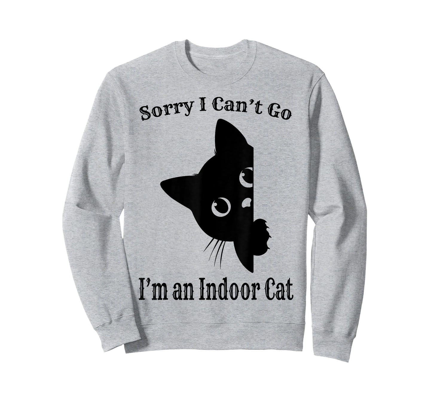 Retro Sorry I Cant Go Im an Indoor Cat Funny Black Cat Quote T-Shirt