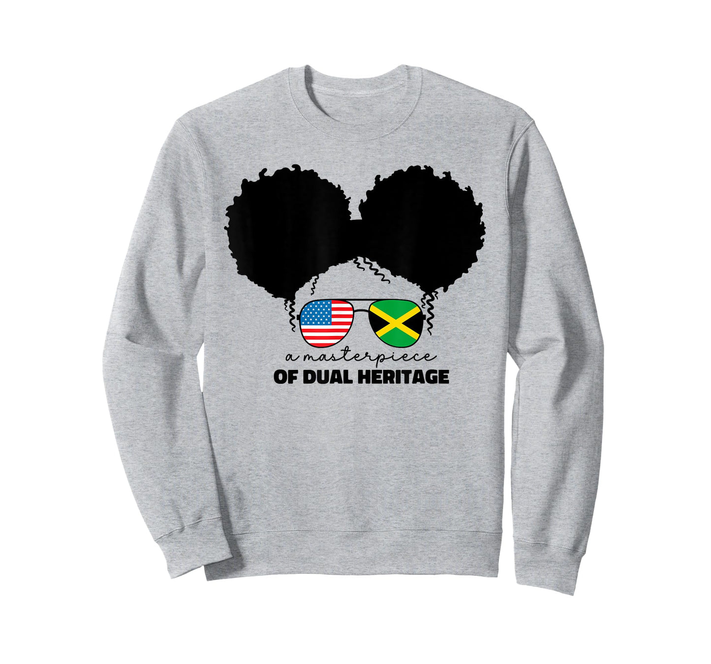 Kids Girls Half American And Jamaican America Jamaica Flag T-Shirt