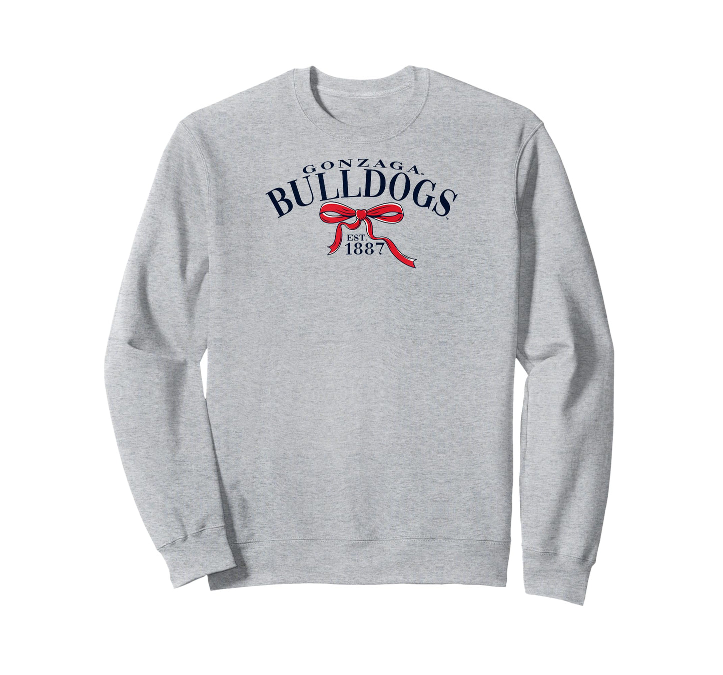 Gonzaga Bulldogs Bow Arch Gray Officially Licensed T-Shirt