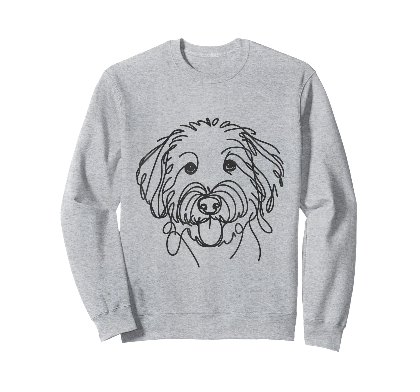 Line Art Dad Mom Dog - Aussiedoodle T-Shirt for Men Women
