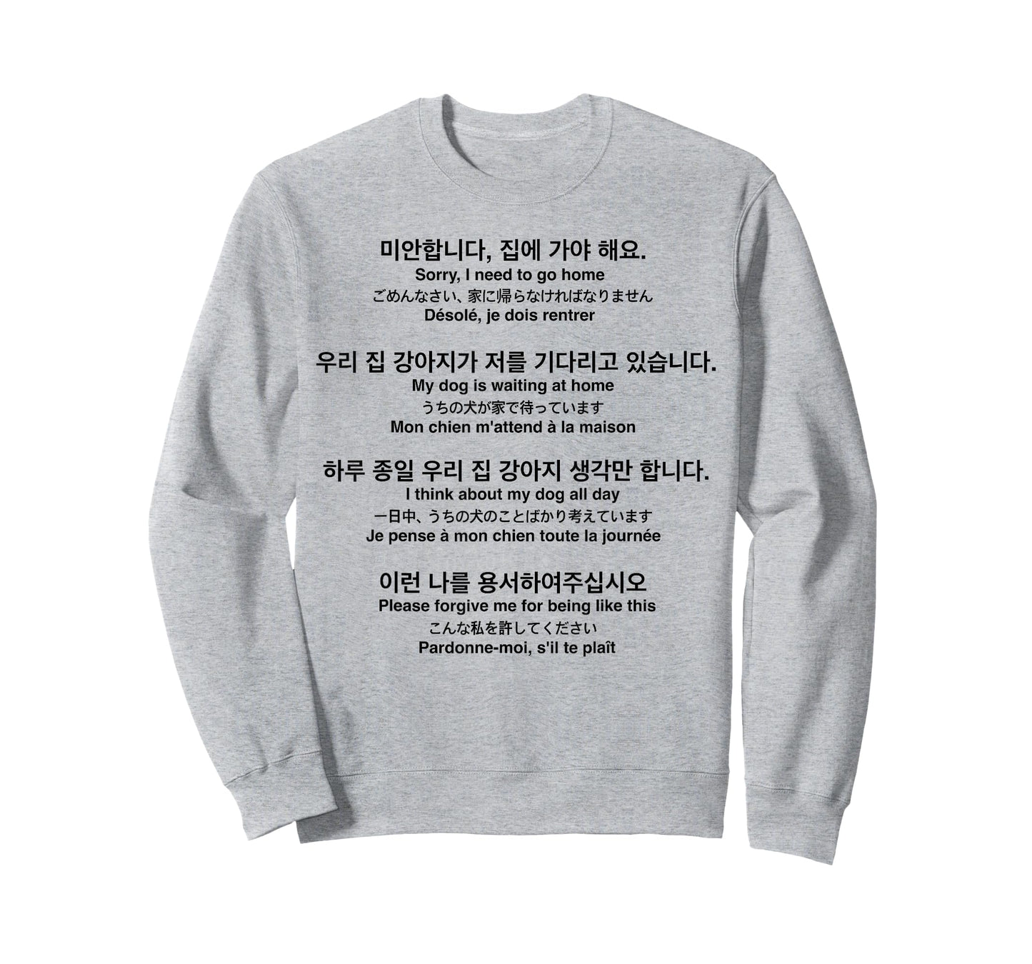 Sorry I Need to Go Home My Dog is Waiting Funny Translations T-Shirt