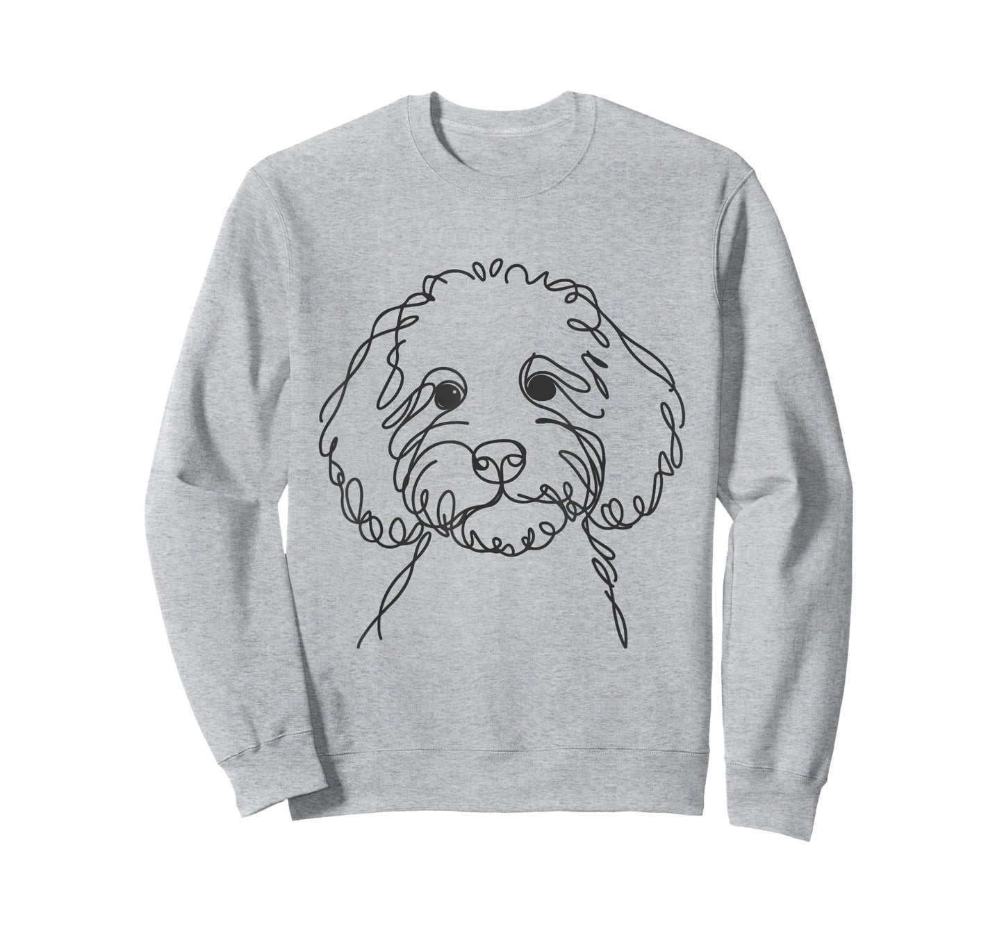 Line Art Dad Mom Dog - Cockapoo T-Shirt for Men Women