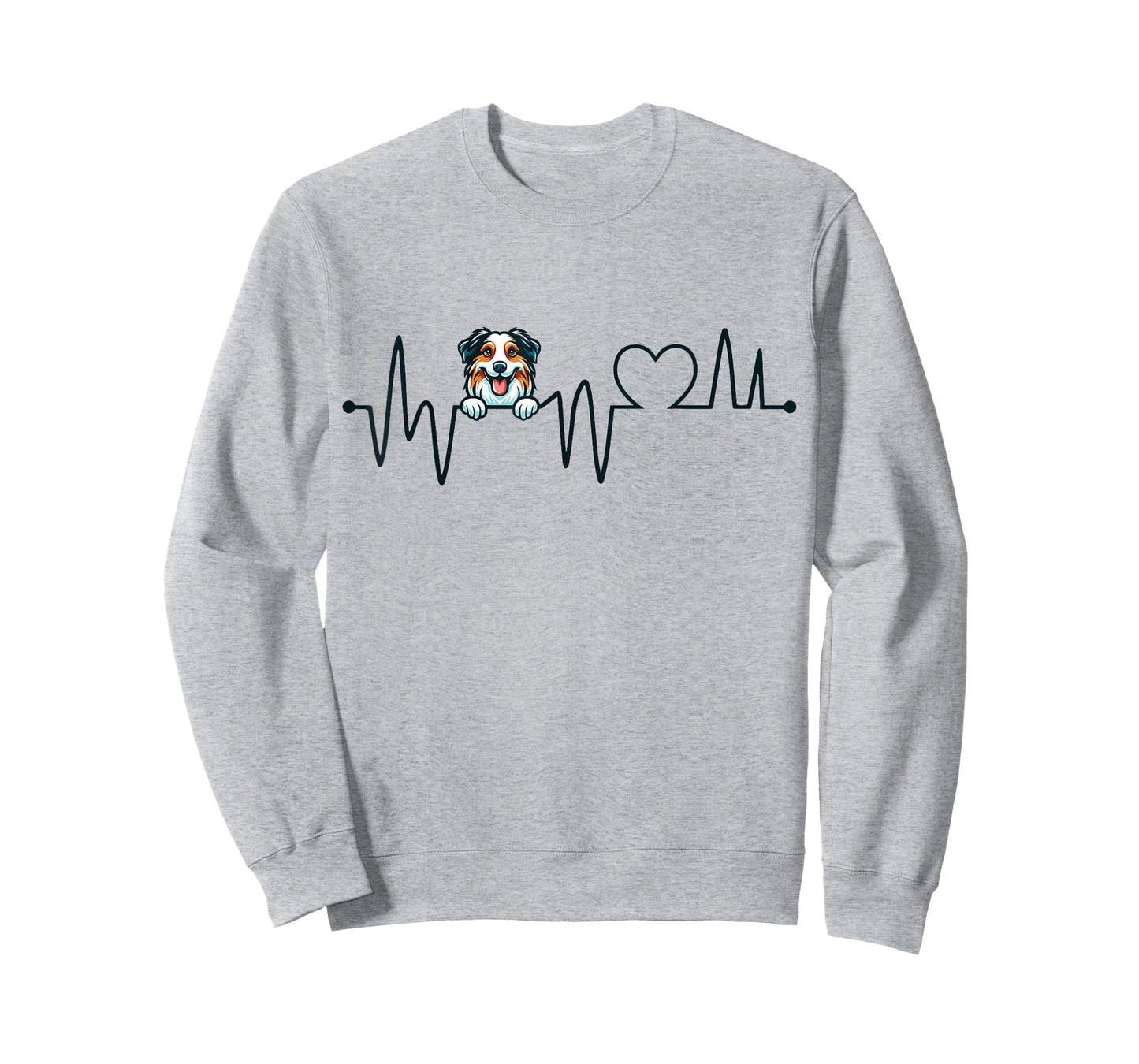 Australian Shepherd Heartbeat - Men Women Kids Aussie Lover T-Shirt