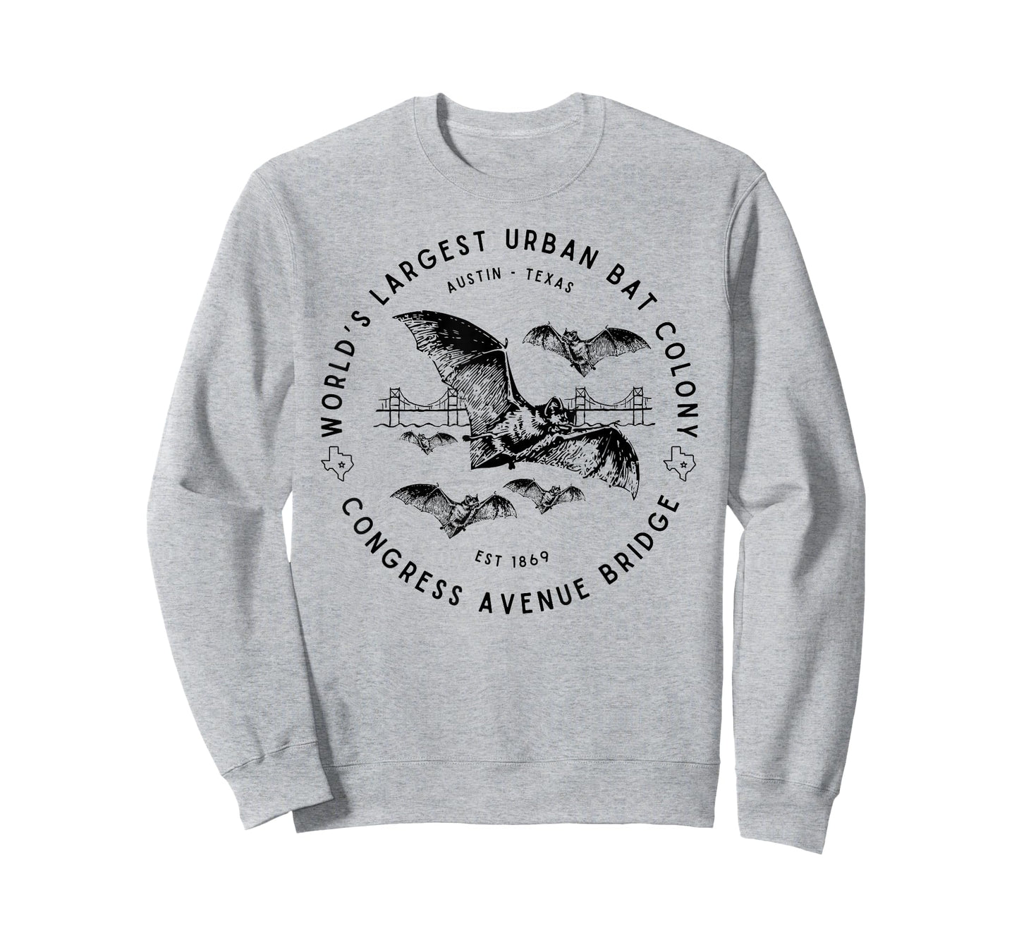Congress Ave Bridge Austin Texas World's Largest Bat Colony T-Shirt