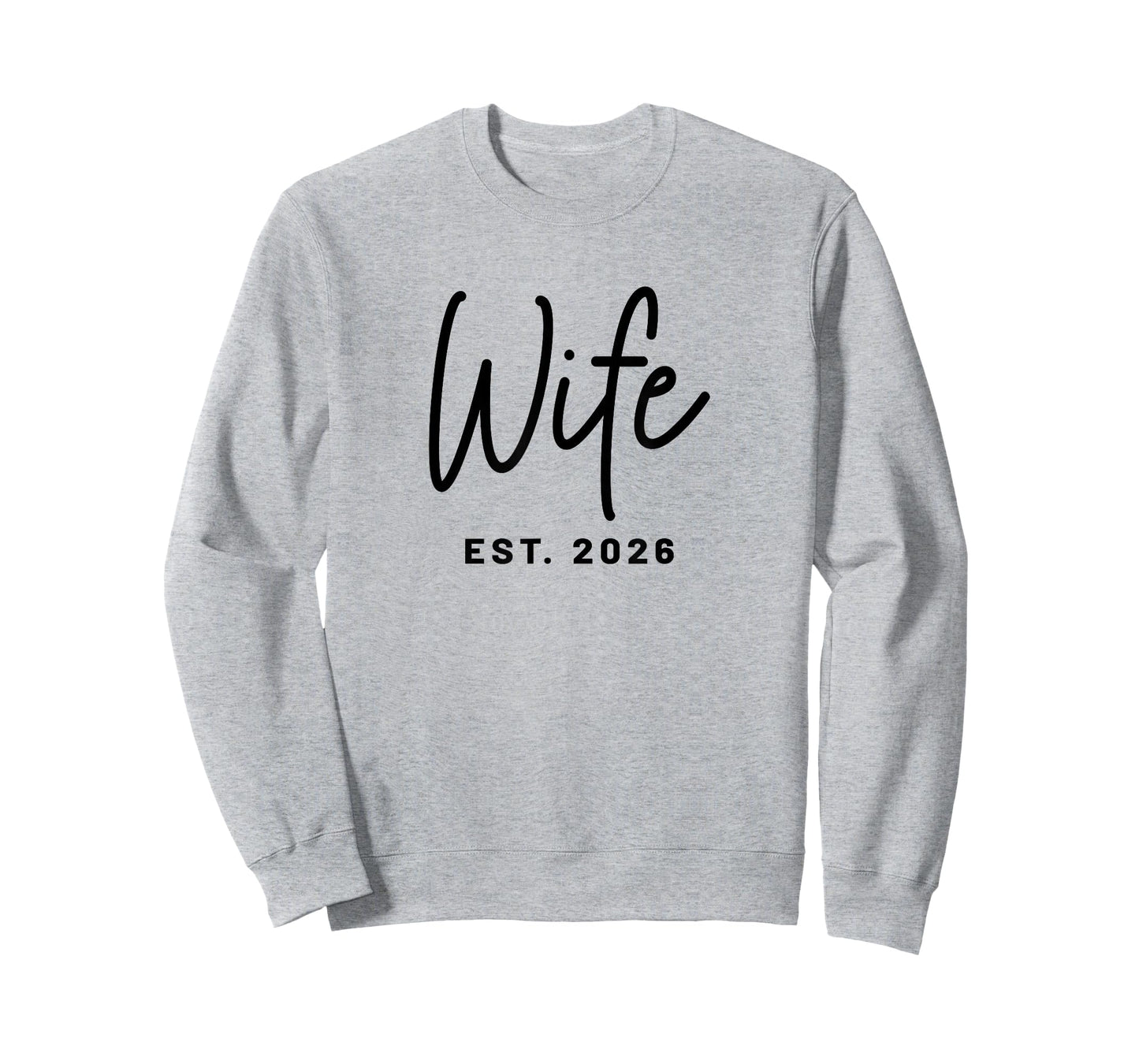 Wife Est. 2026 Just Married Promoted to Wife and Husband T-Shirt