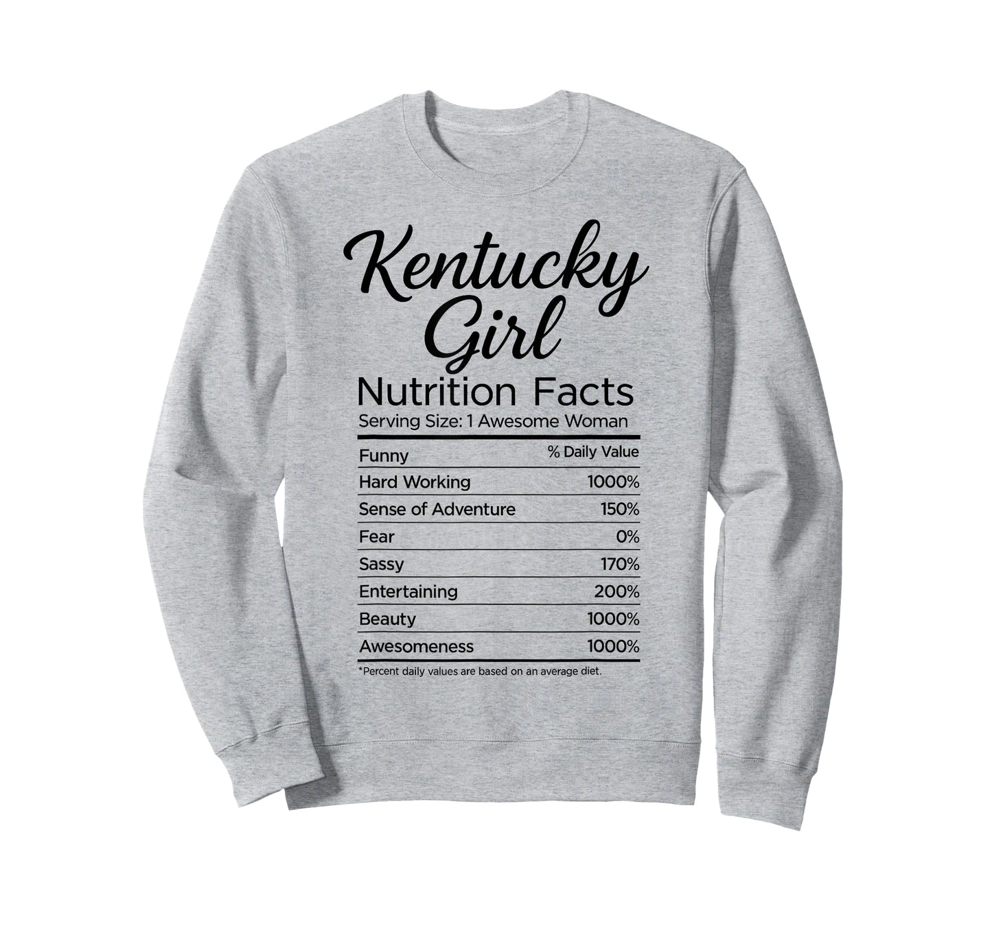 Kentucky Girl Nutrition Facts Hometown Louisville Bluegrass T-Shirt