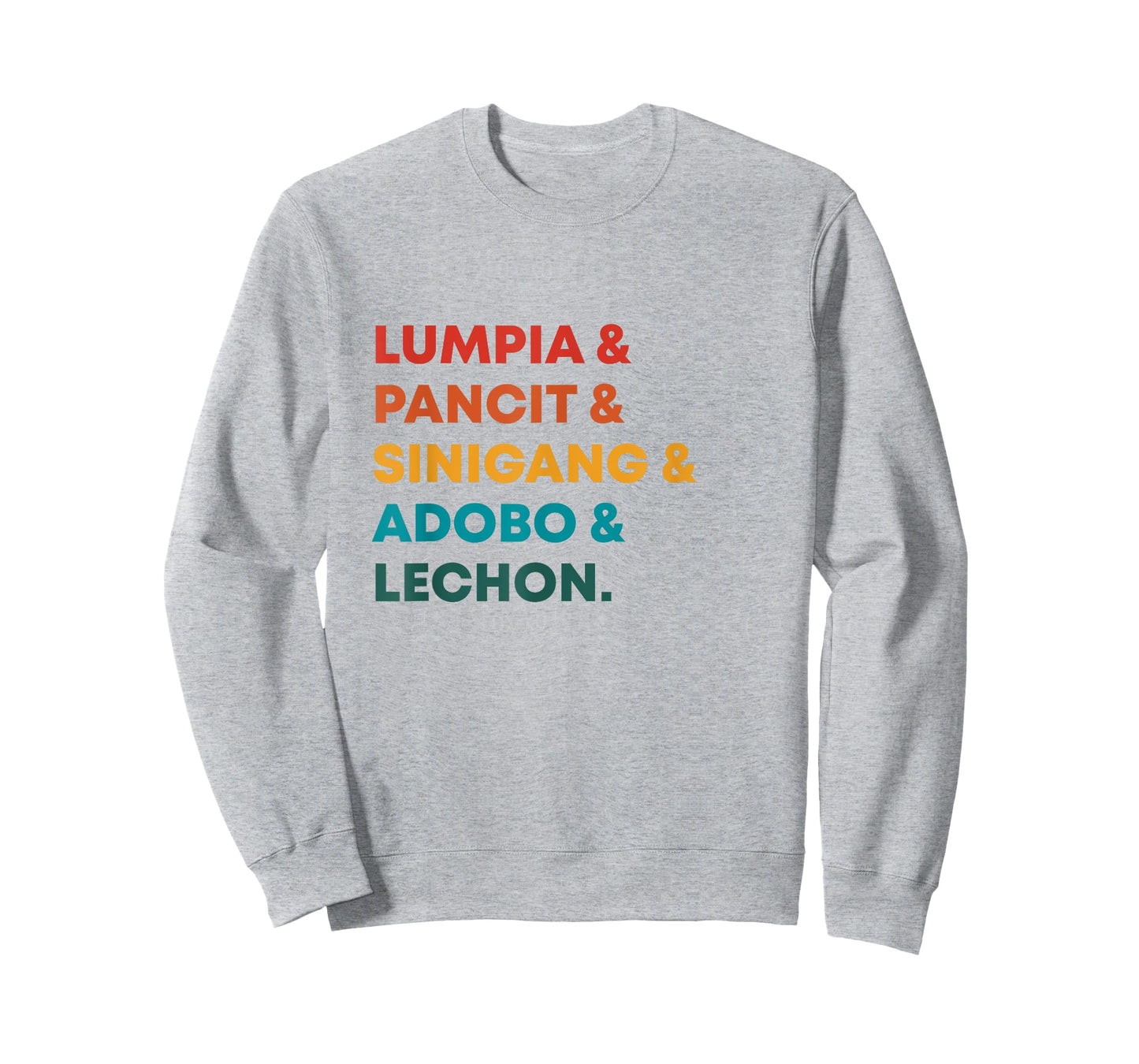 Retro Lumpia Pancit Sinigang Adobo And Lechon Filipino Food T-Shirt