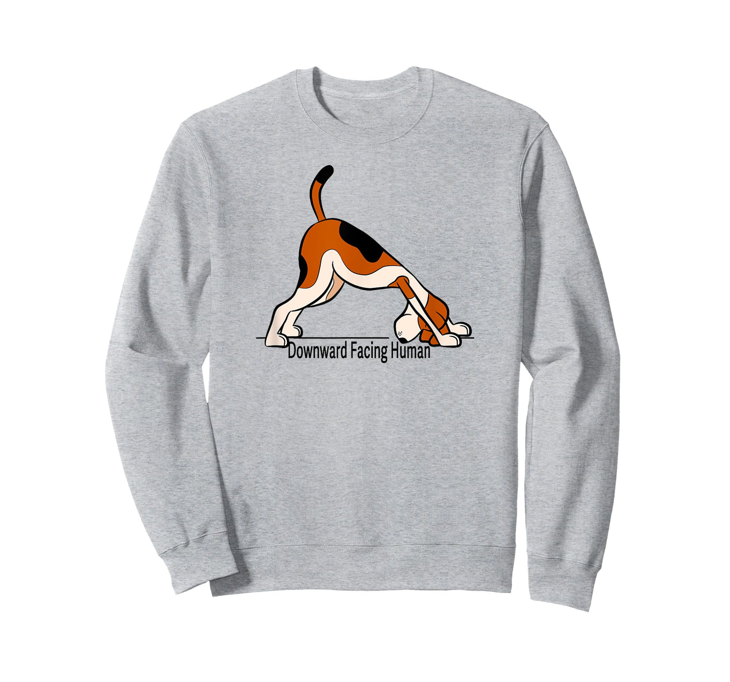 Downward Facing Human - men womens funny dog yoga T-Shirt