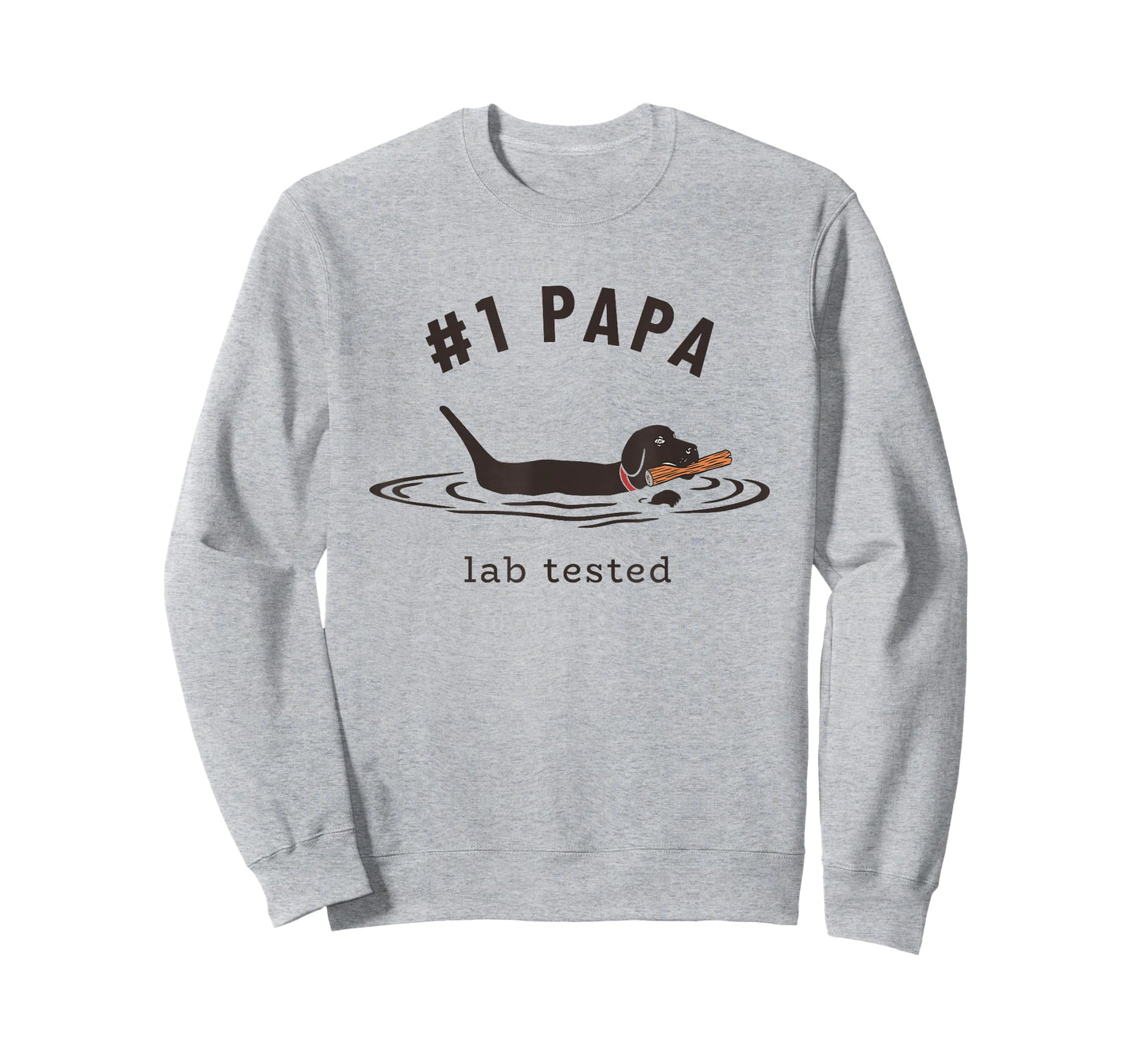 Black Lab #1 Papa - Labrador Retriever Owner Father's Day T-Shirt