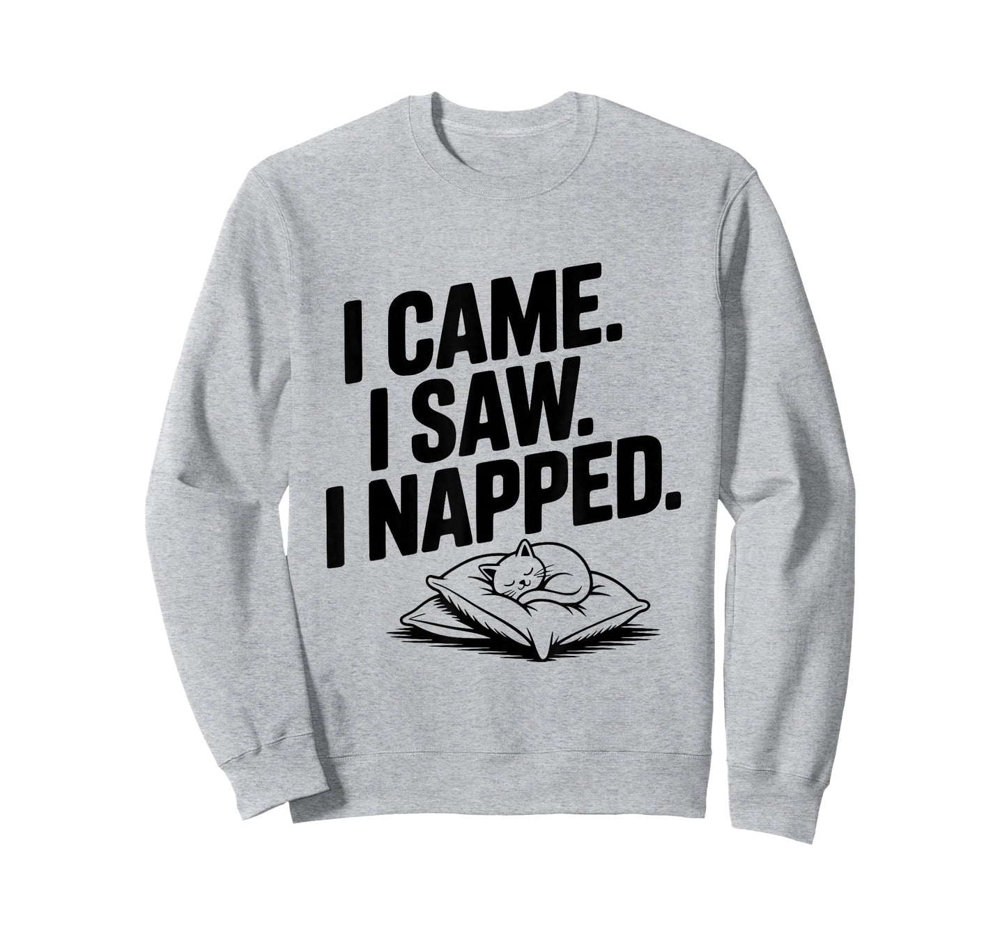 I Came I Saw I Napped Funny Cat Lover Humor T-Shirt