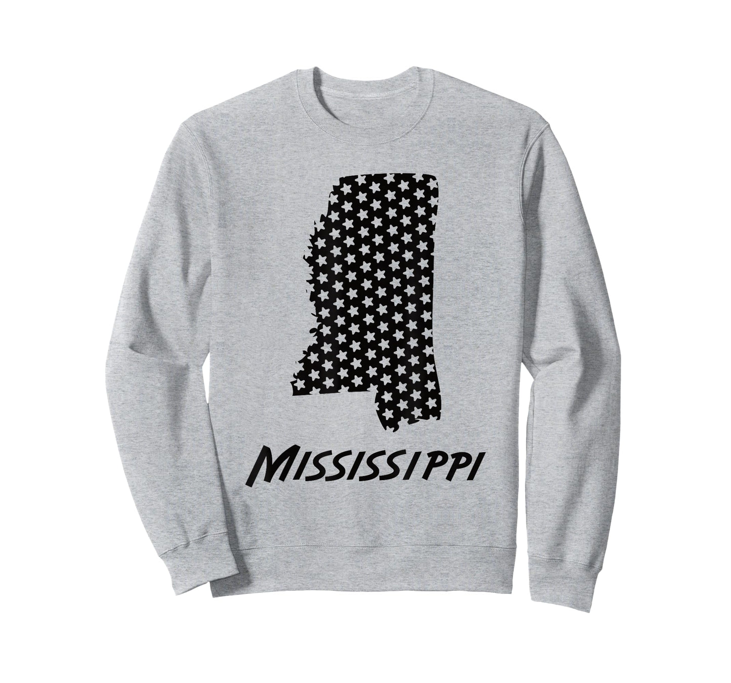 Mississippi USA State Outline Stars Vintage Retro Design T-Shirt