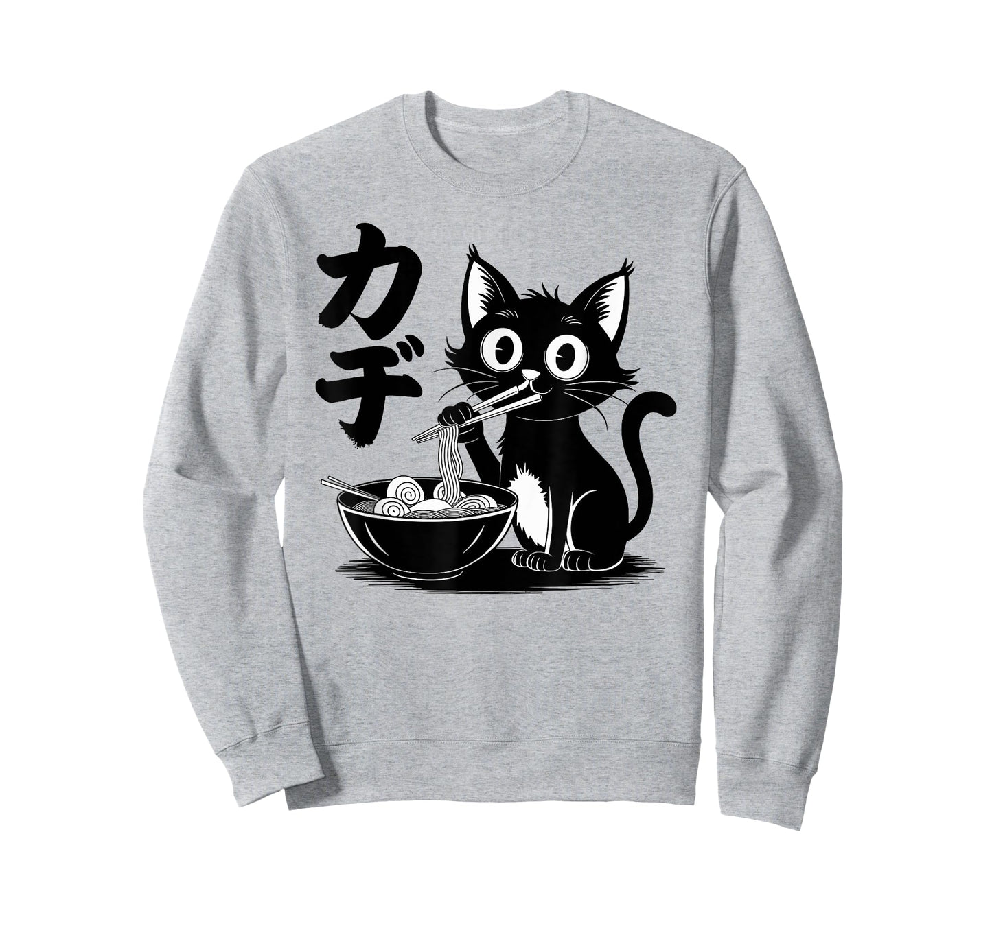 Funny Cat Ramen Noodle Japanese Kawaii Anime Otaku Style T-Shirt