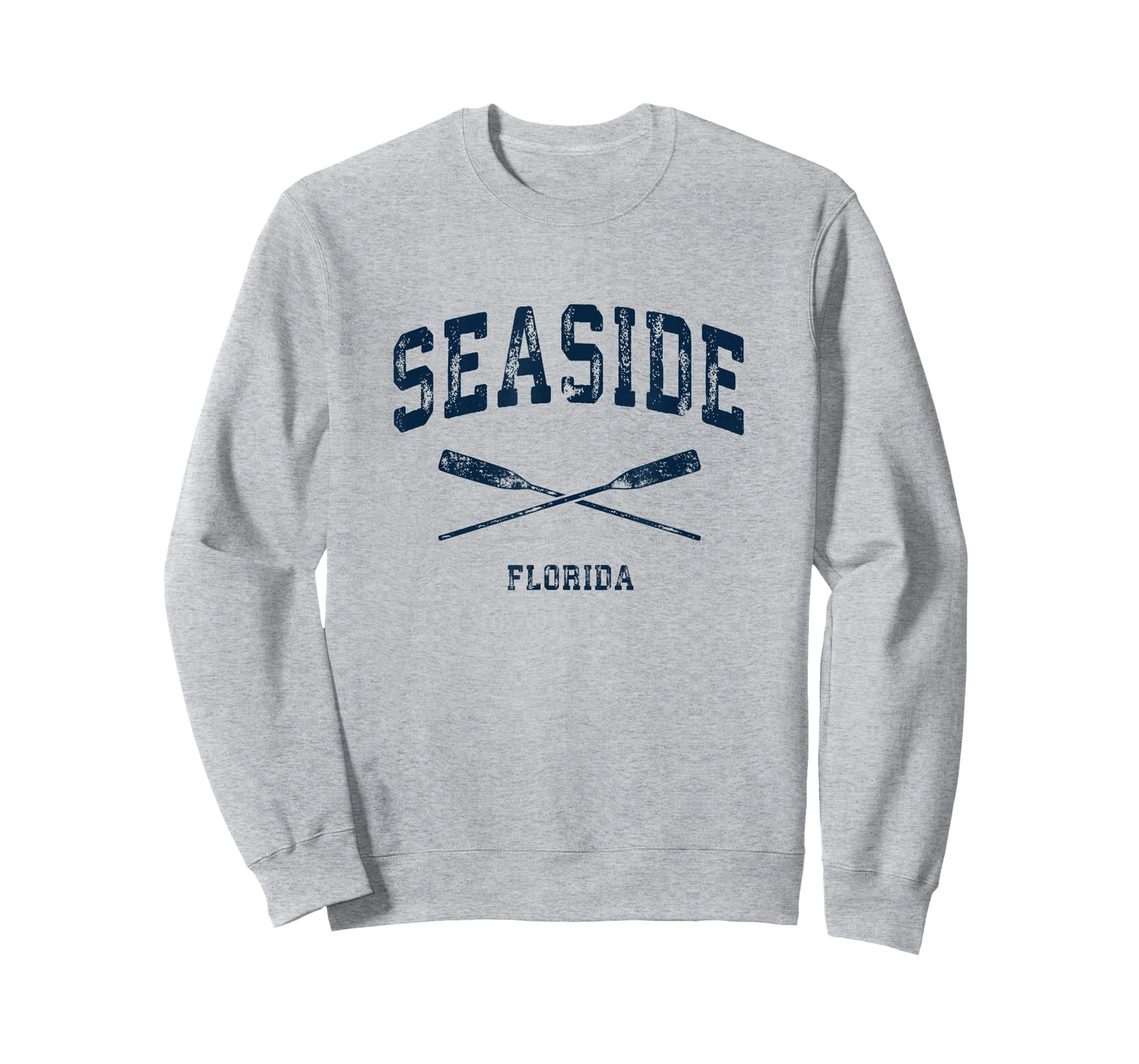 Seaside Florida Vintage Nautical Crossed Oars Navy T-Shirt