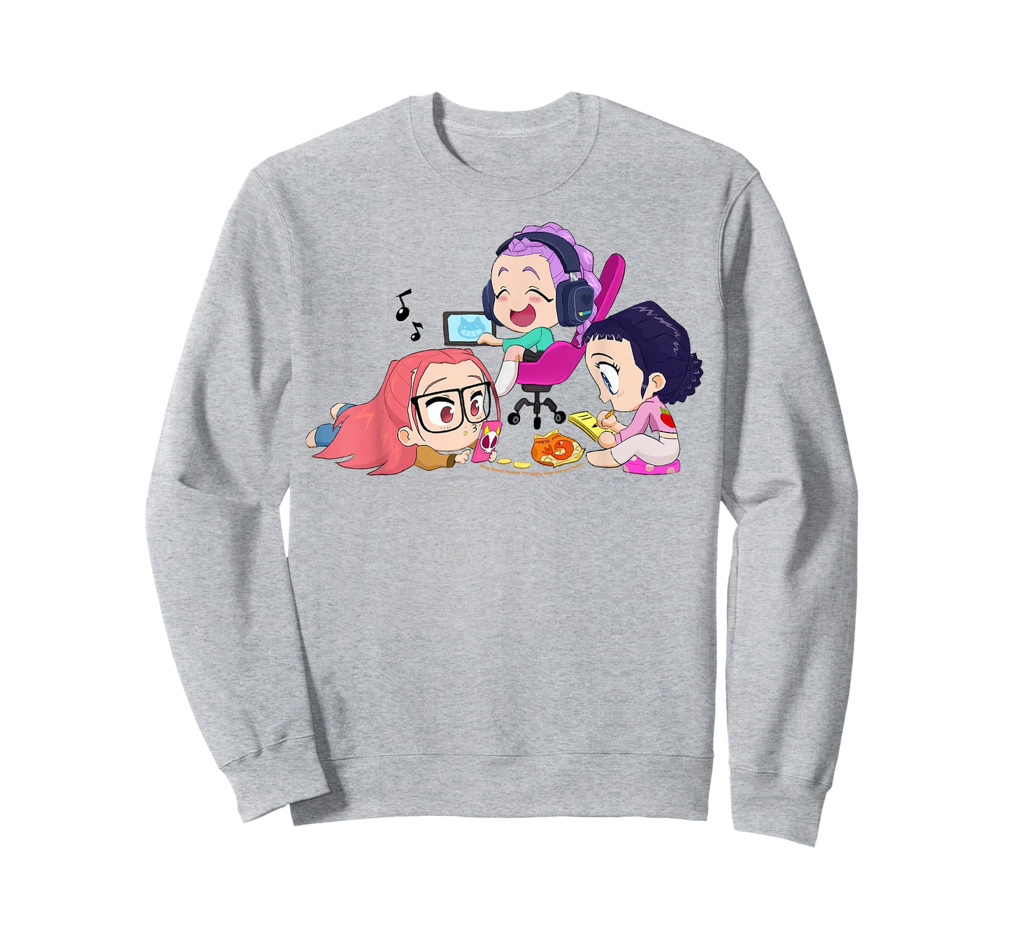 Kpop Demon Hunters Halloween Chibi Huntrix Chillin' at Home T-Shirt