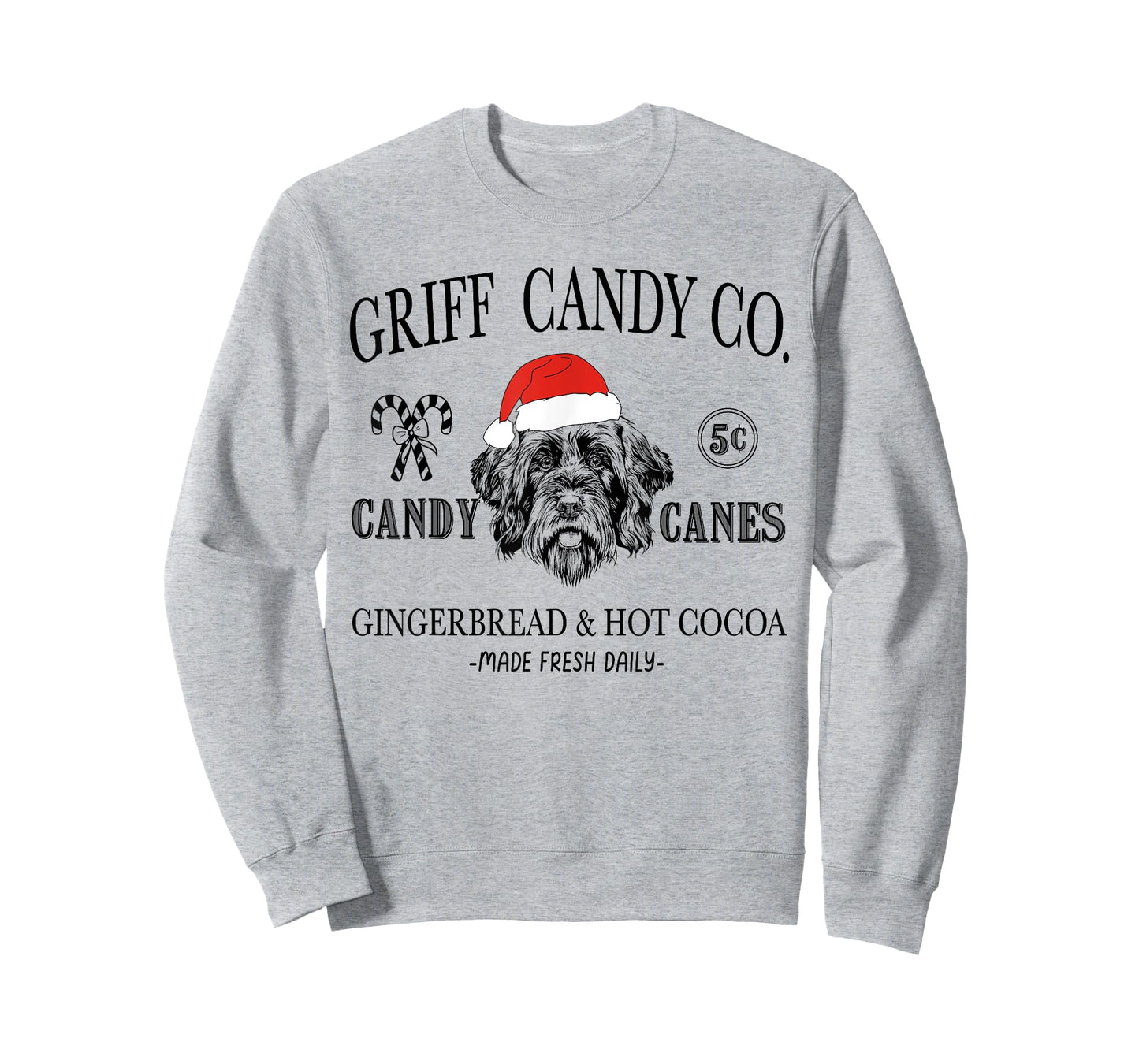 Funny Santa Wirehaired Pointing Griffon Christmas Vintage T-Shirt