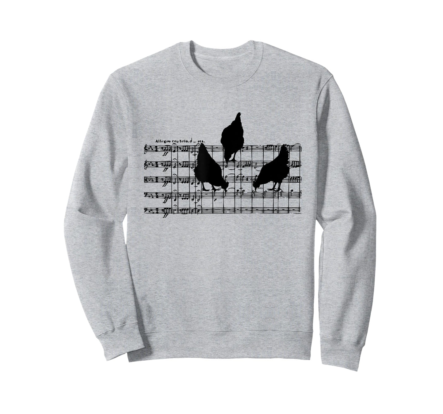 Musical Chickens on Sheet Music Art Musicians Sheet Music T-Shirt