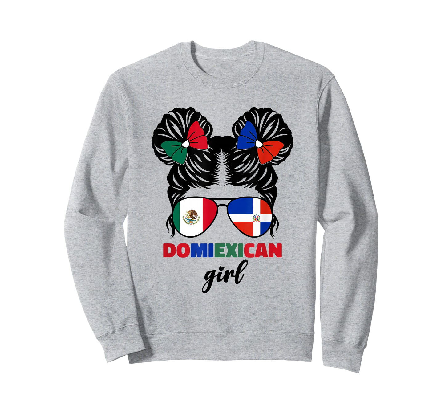 Half Mexican And Dominican Mexico Dominicana Flag Girl Kids T-Shirt