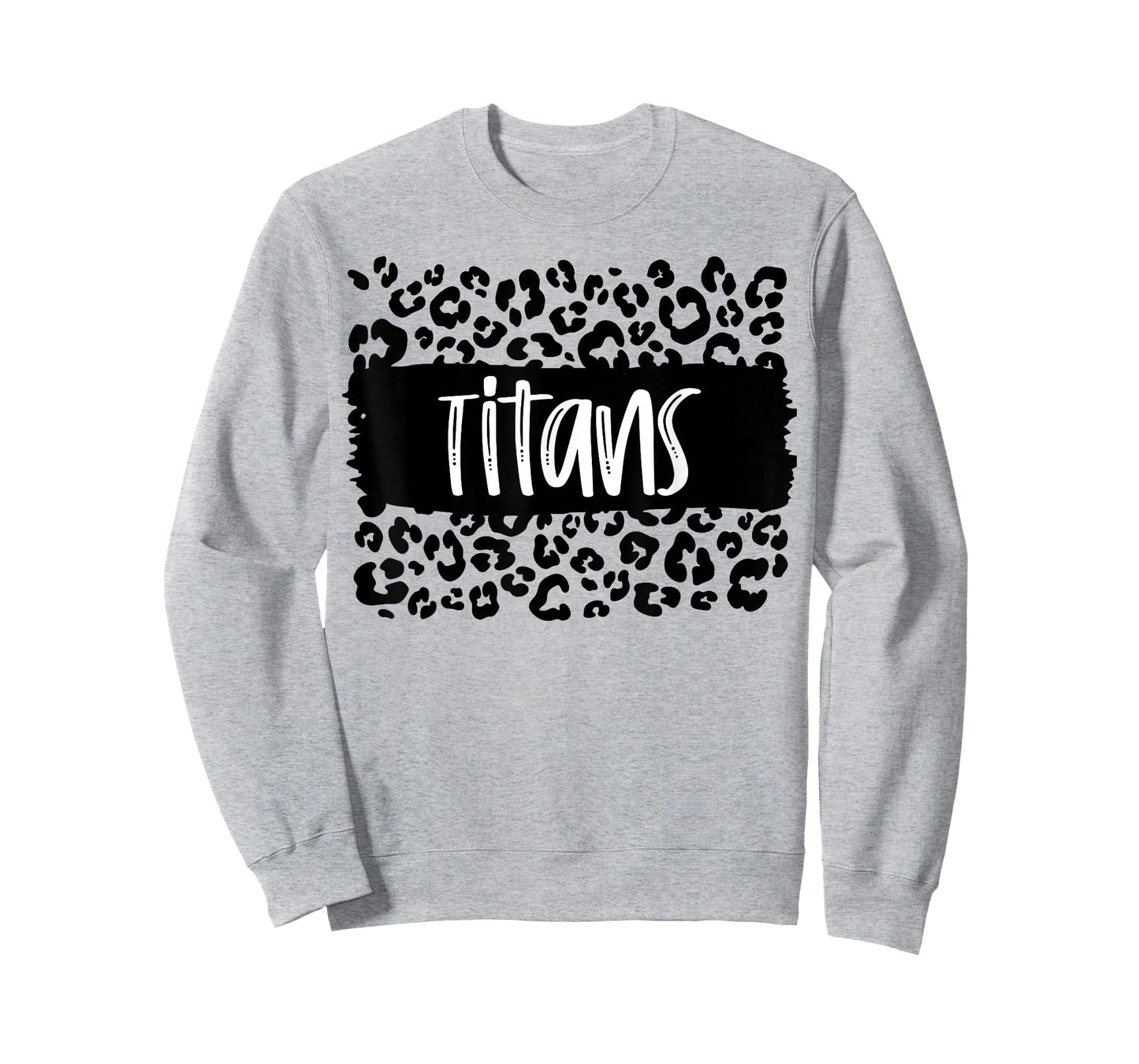 Titans Team Mascot School Spirit Game Night Leopard Print T-Shirt