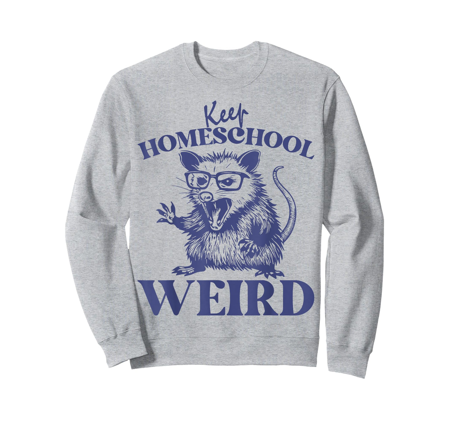 Keep Homeschool Weird Funny Retro Homeschool Mom Opossum T-Shirt